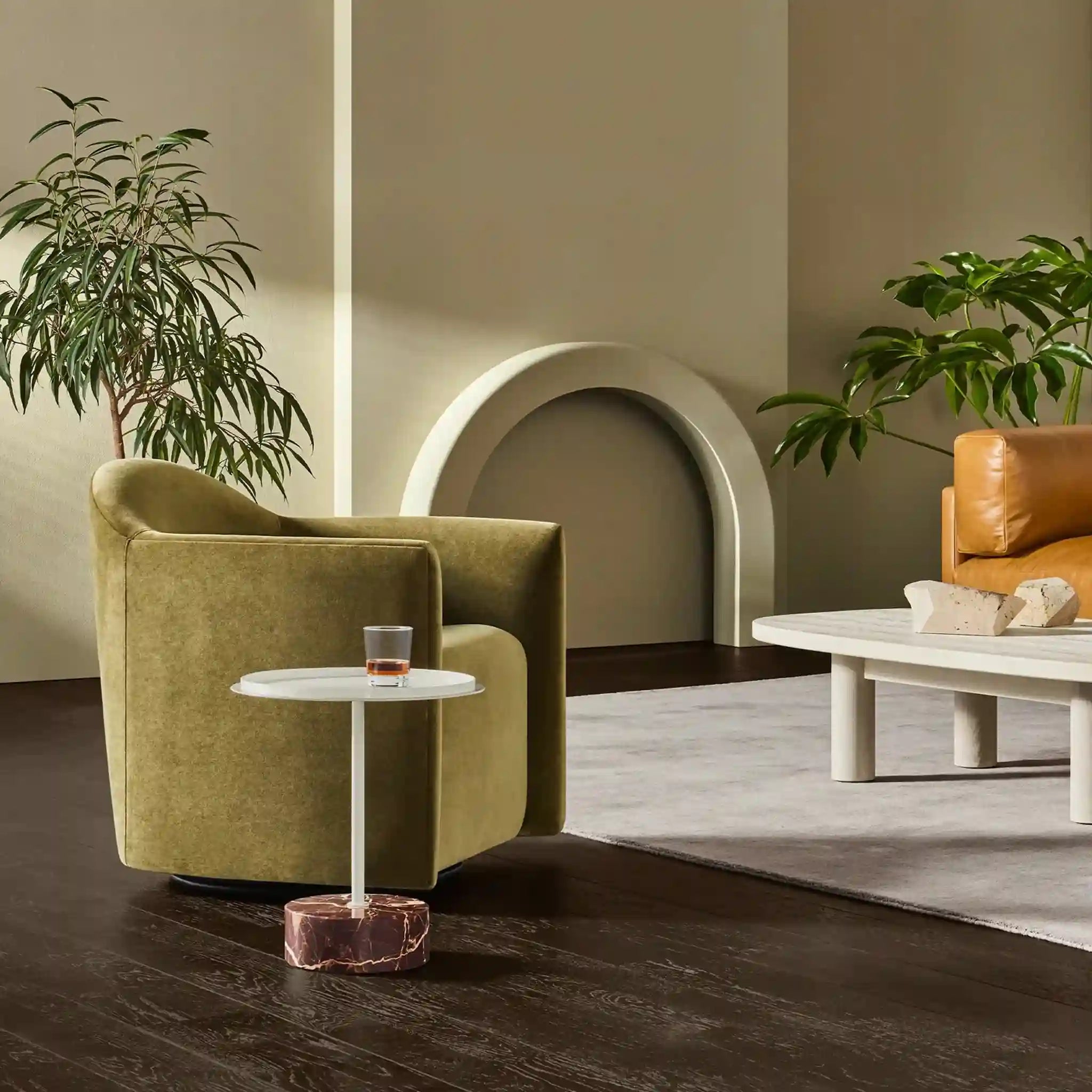 About Face Swivel Lounge Chair - Fabric