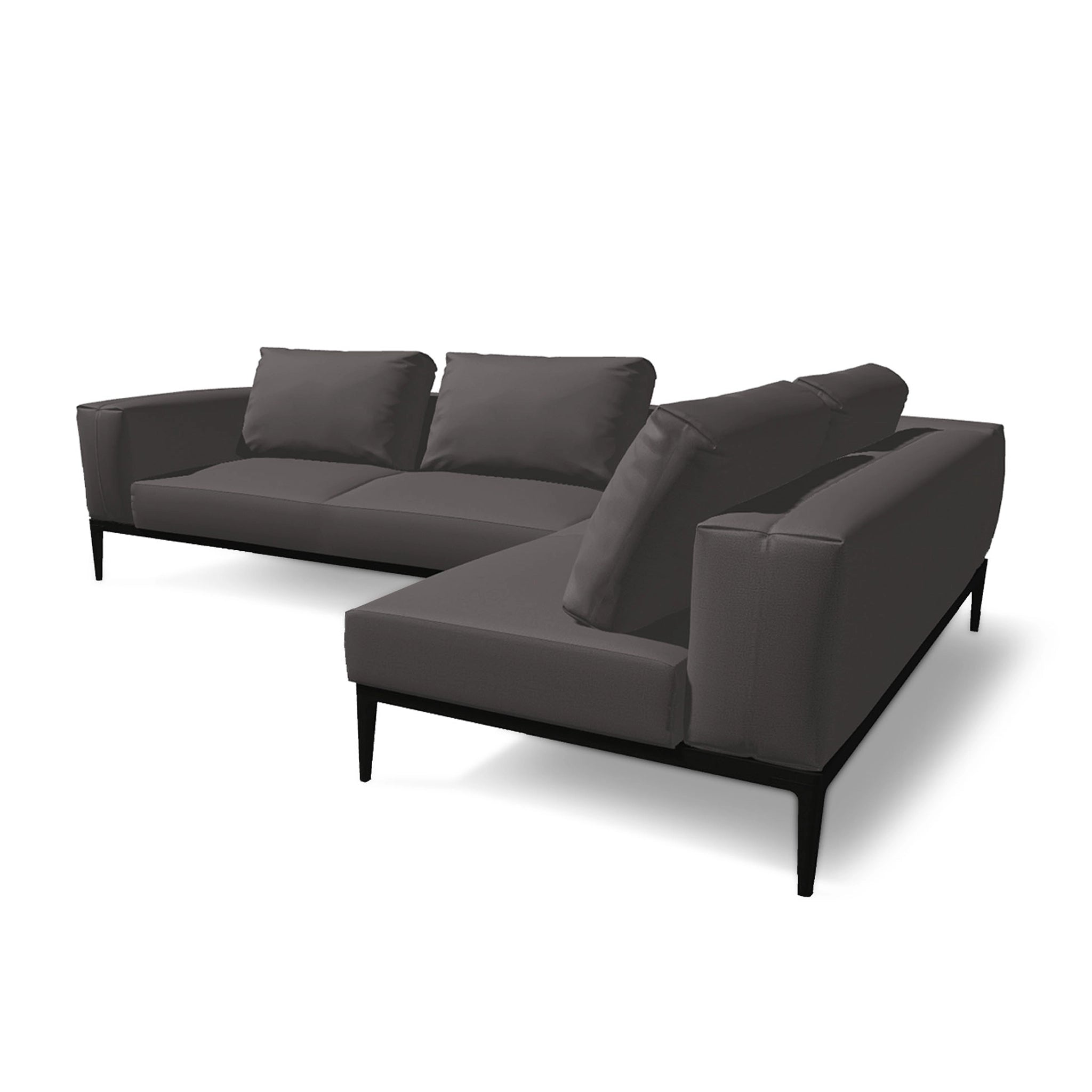 Grid 2 Piece Sectional With Open End Configuration