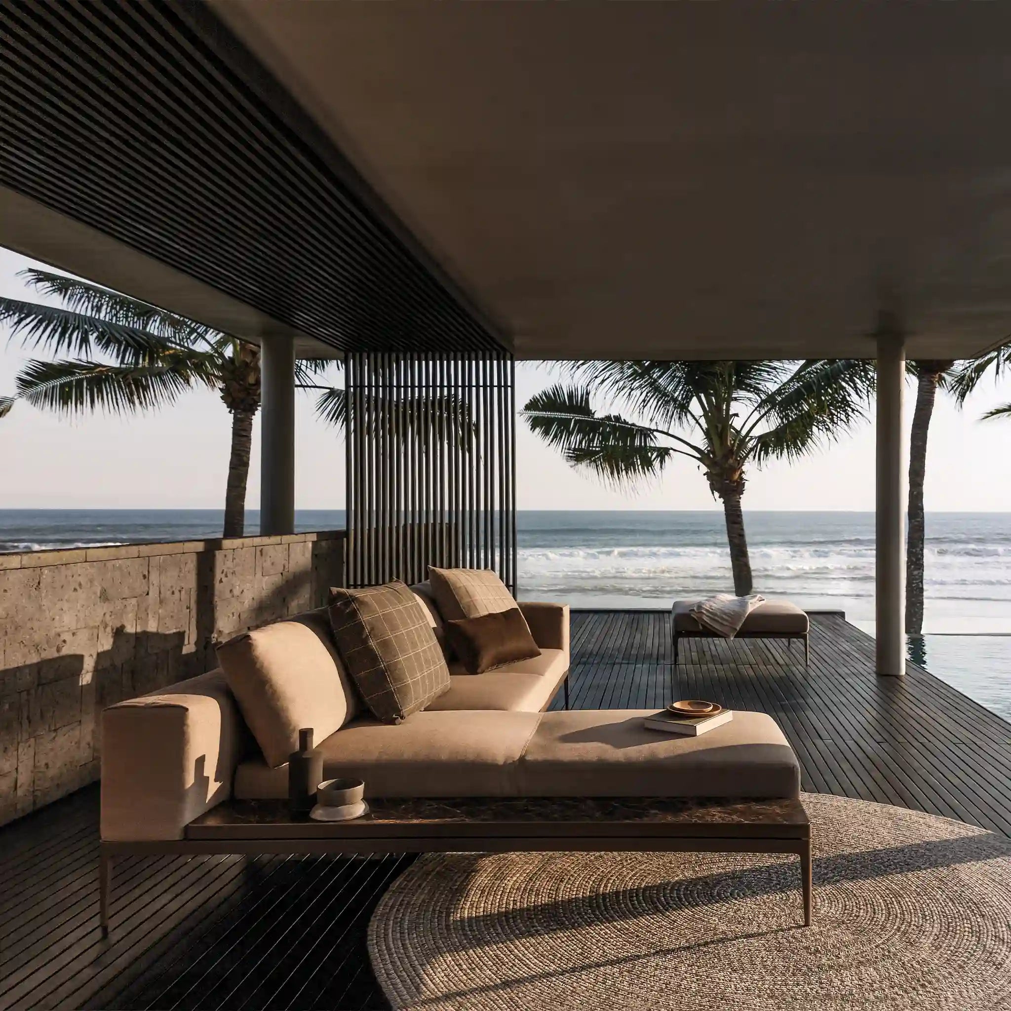 Grid 2 Piece Sectional With Open End Configuration