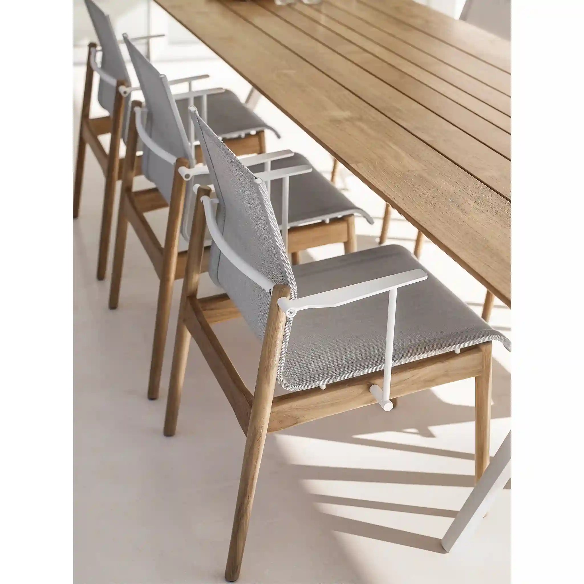 Sway Teak Stacking Dining Chair - With Arms
