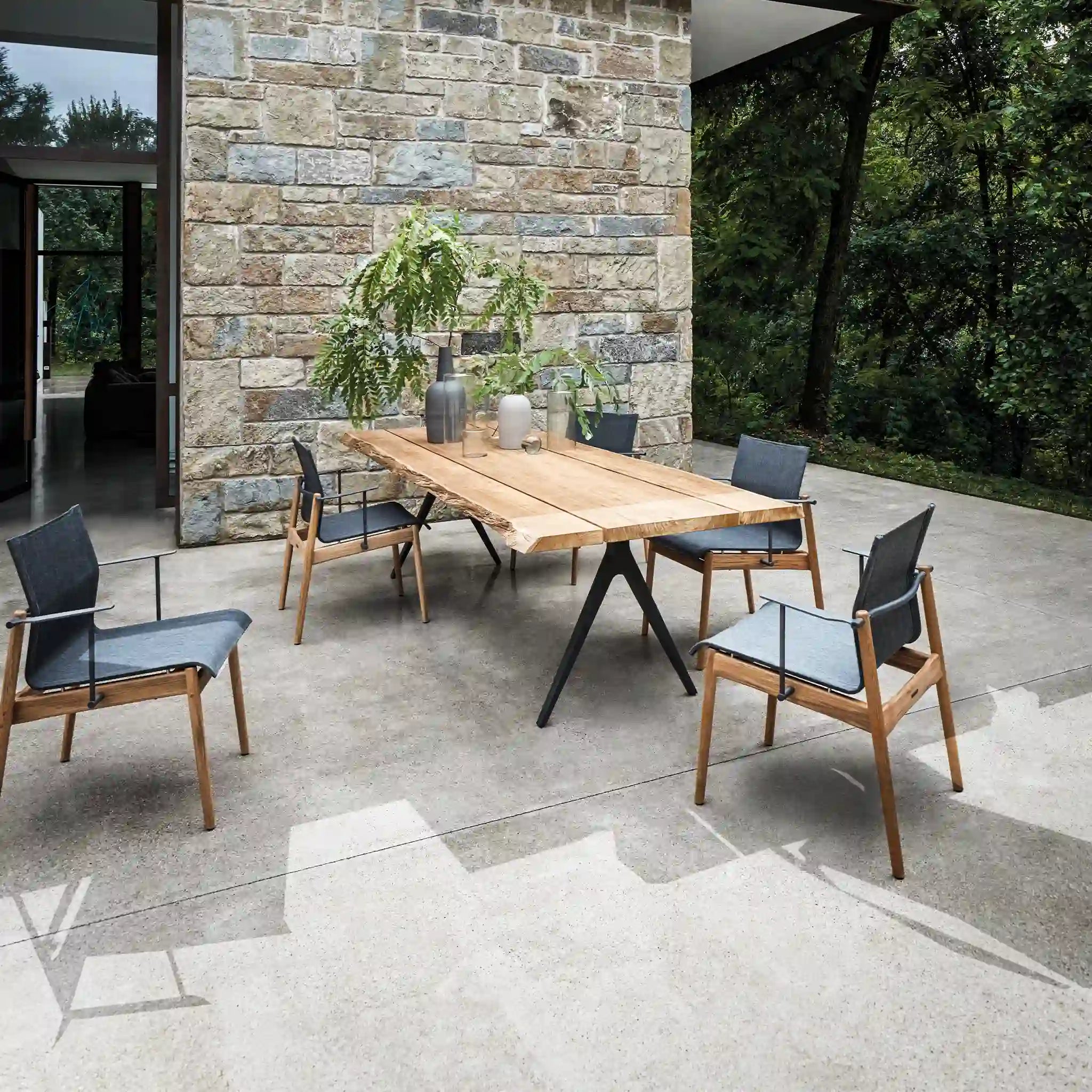 Sway Teak Stacking Dining Chair - With Arms