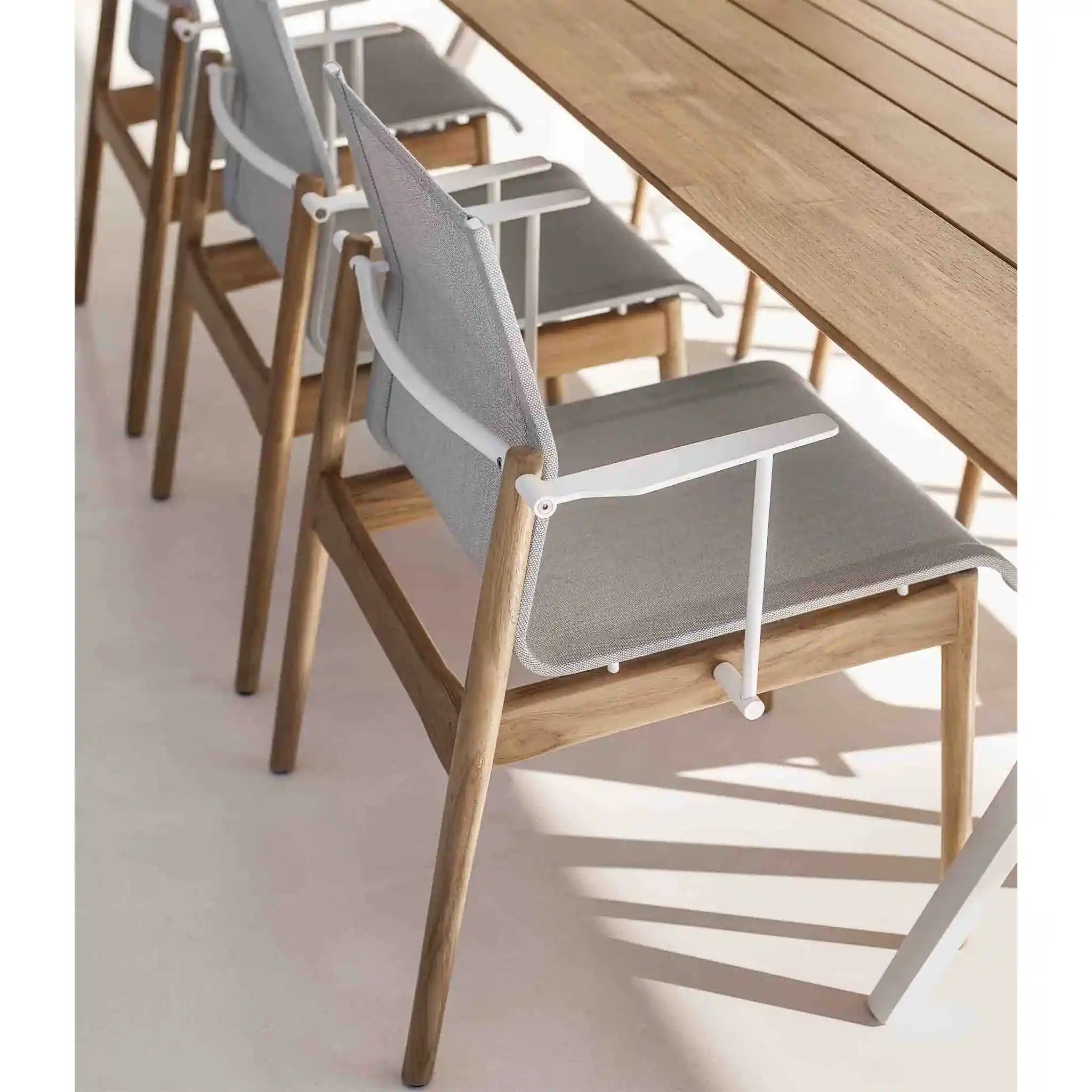 Sway Teak Stacking Dining Chair - With Arms