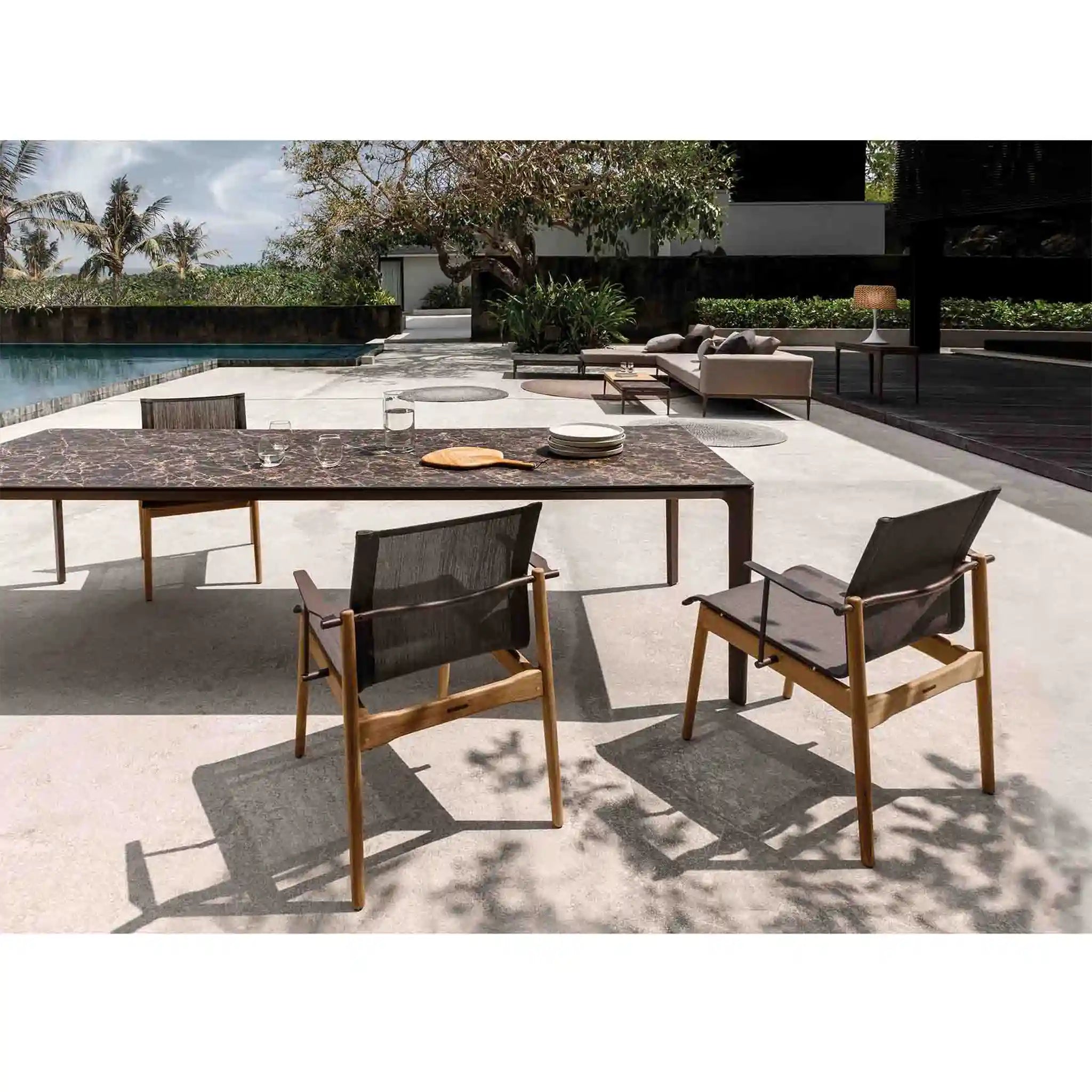 Sway Teak Stacking Dining Chair - With Arms