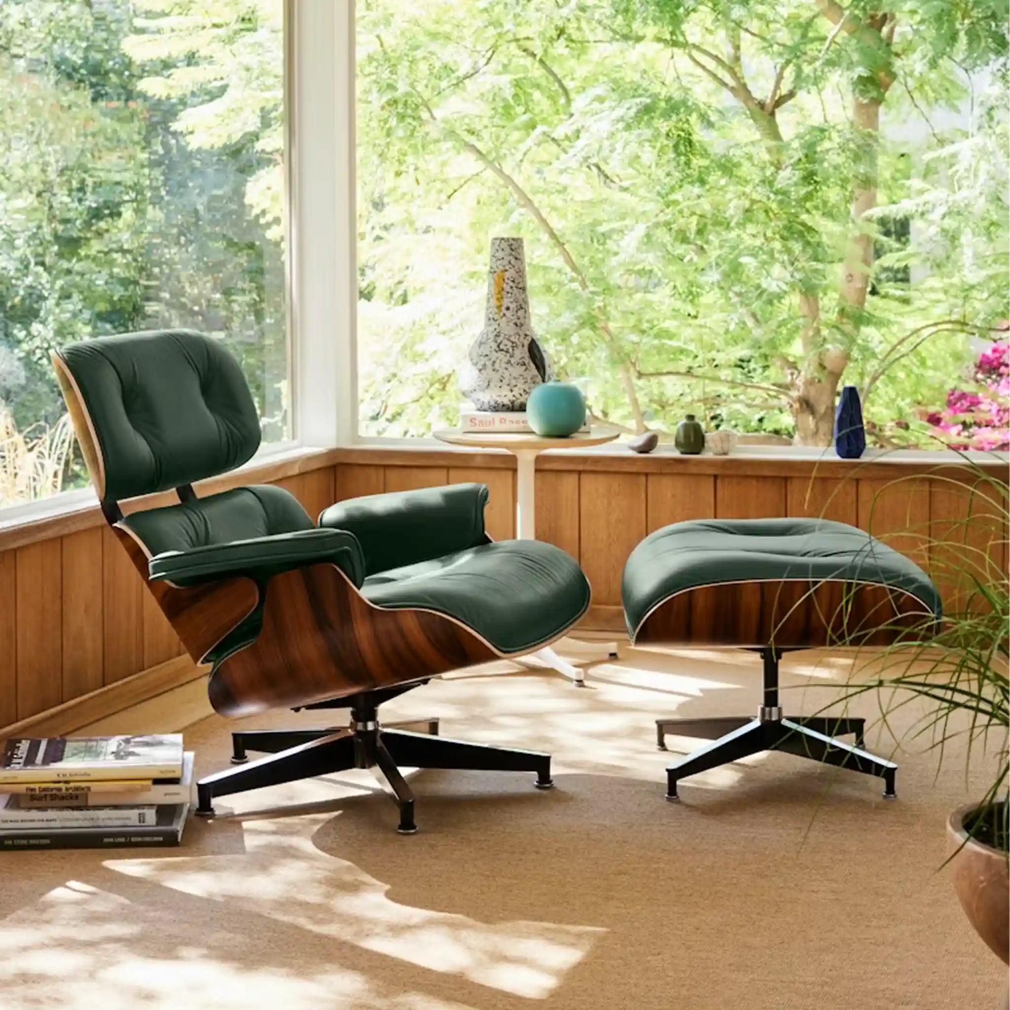 Eames® Lounge Leather Chair and Ottoman - Classic Size