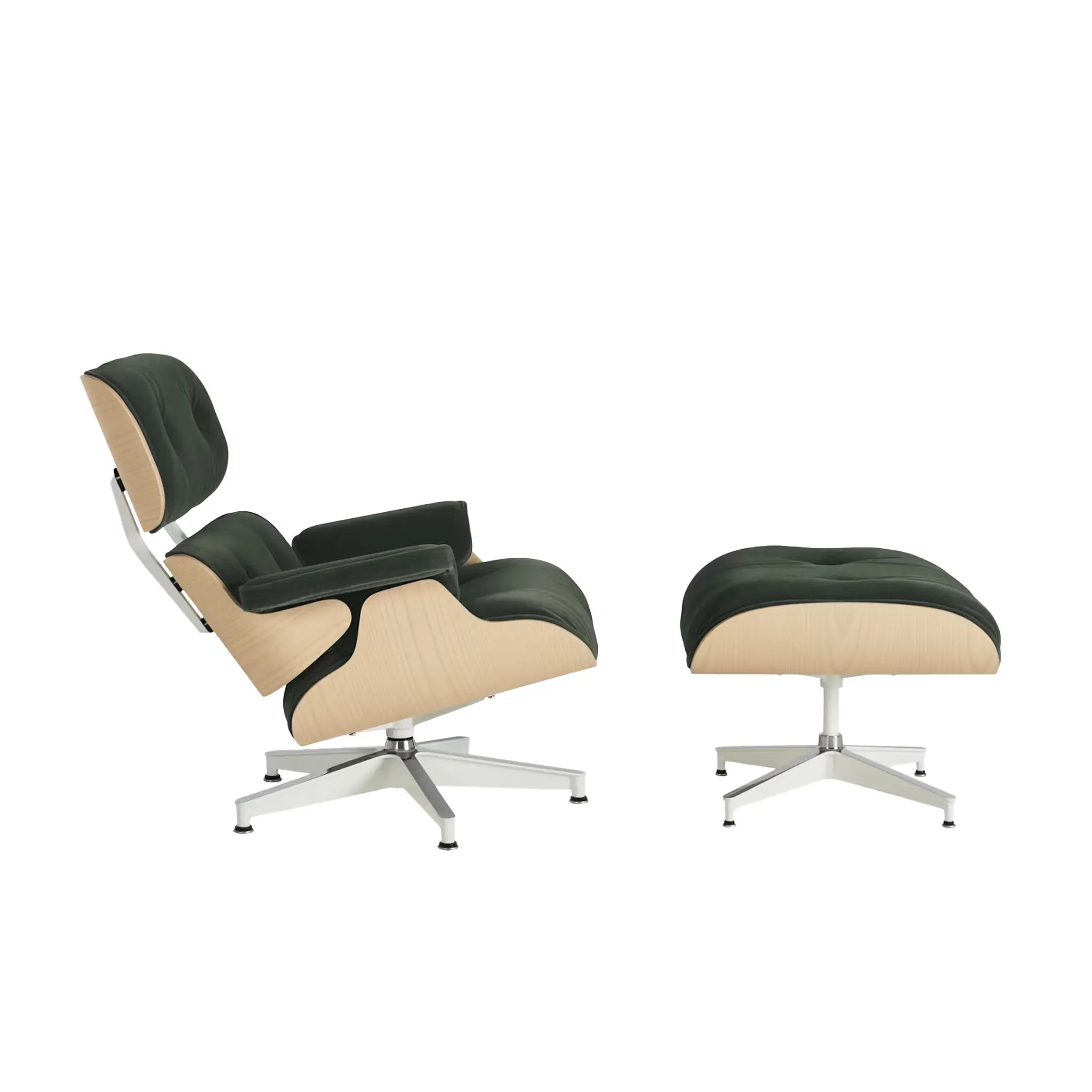 Eames® Lounge Chair and Ottoman White Ash