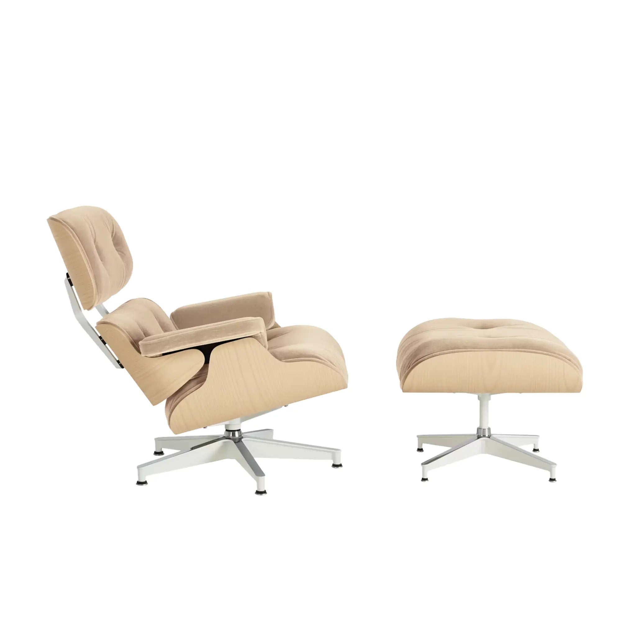 Eames® Lounge Chair and Ottoman White Ash