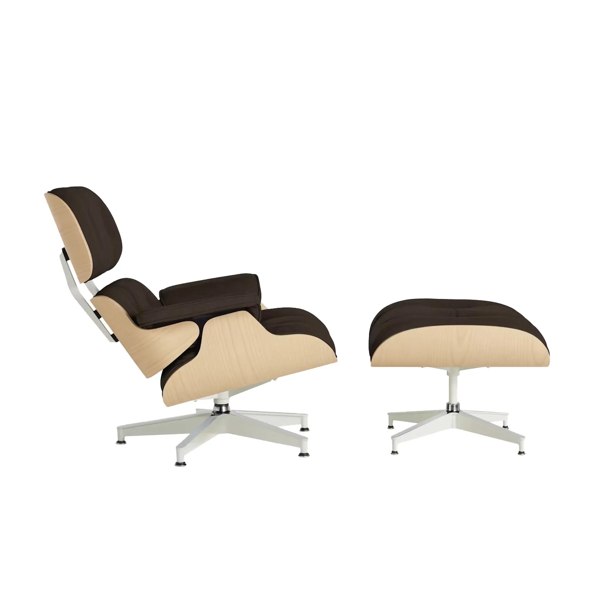 Eames® Lounge Chair and Ottoman White Ash