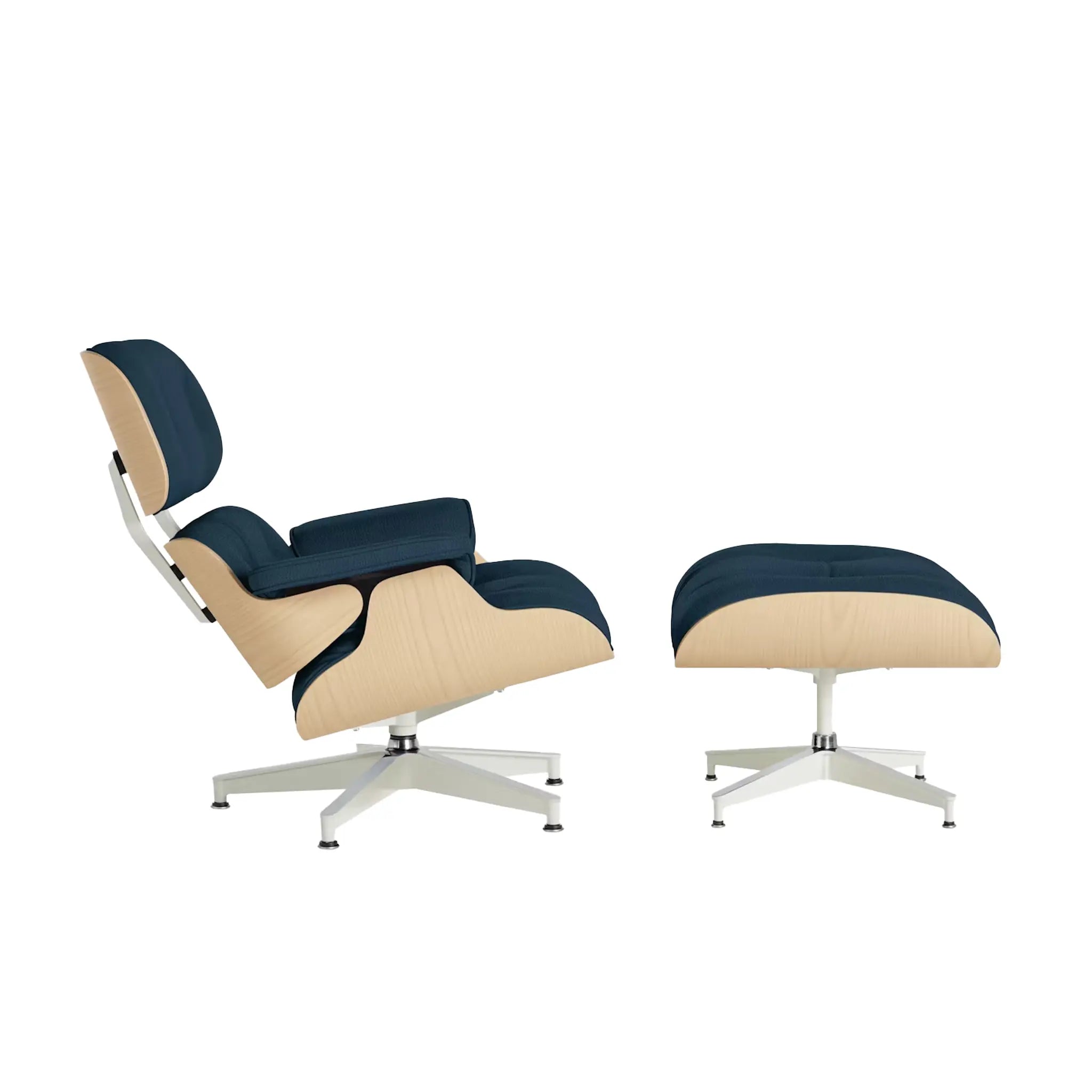 Eames® Lounge Chair and Ottoman White Ash