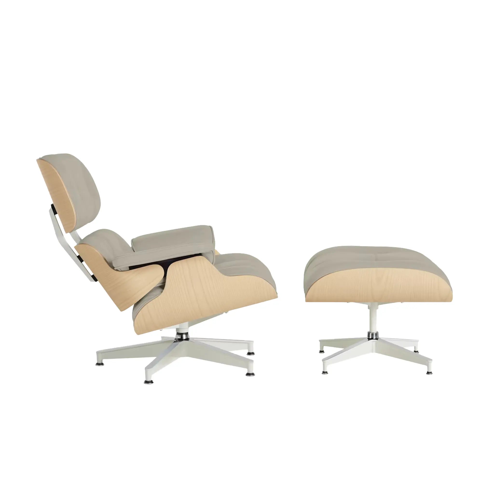 Eames® Lounge Chair and Ottoman White Ash