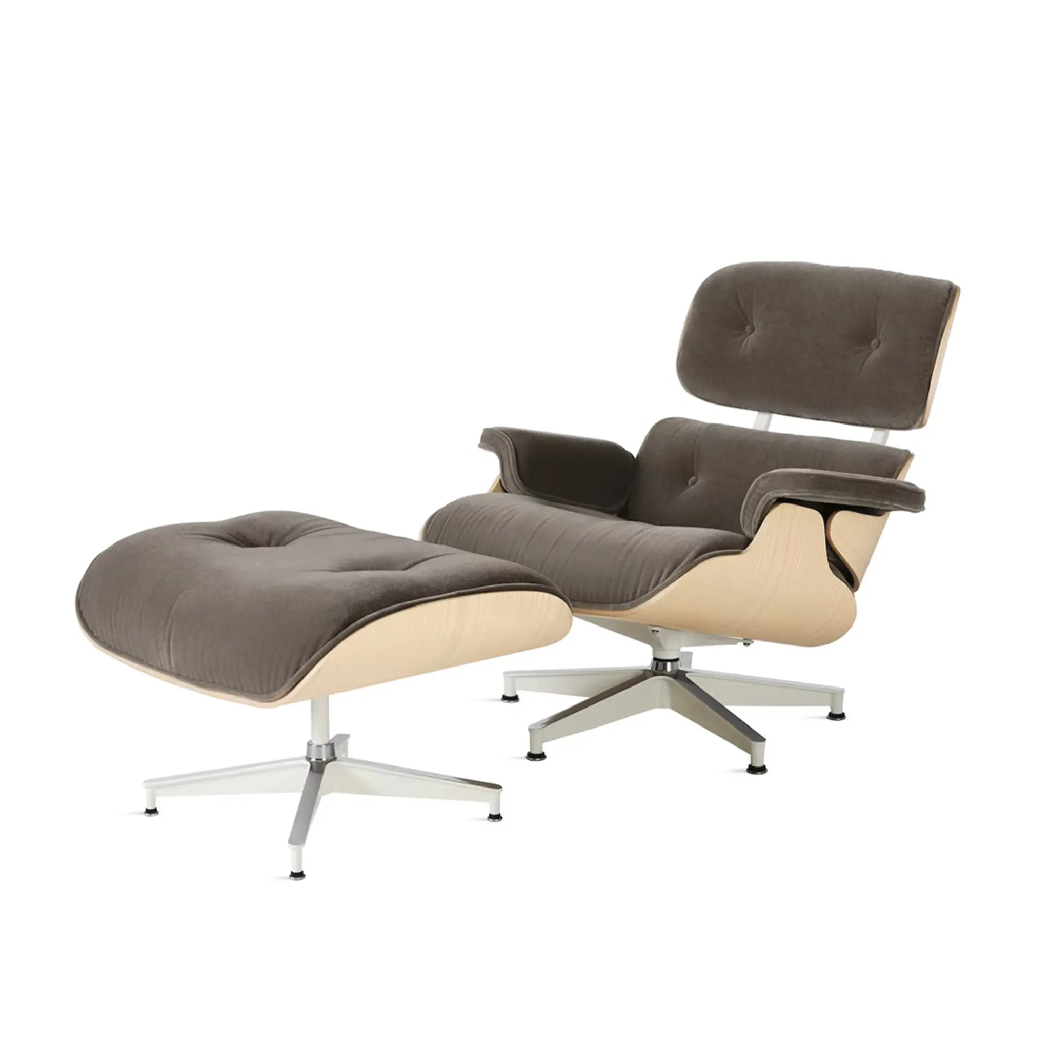 Eames® Lounge Chair and Ottoman White Ash
