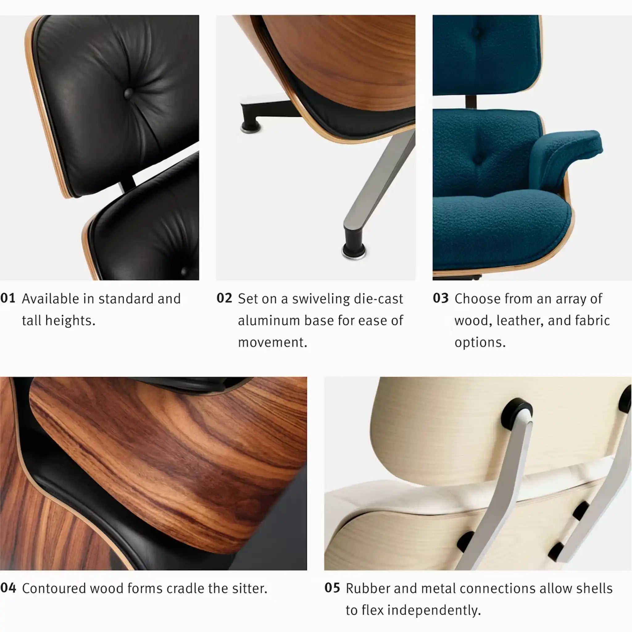 Eames® 休闲椅和奥斯曼乌木