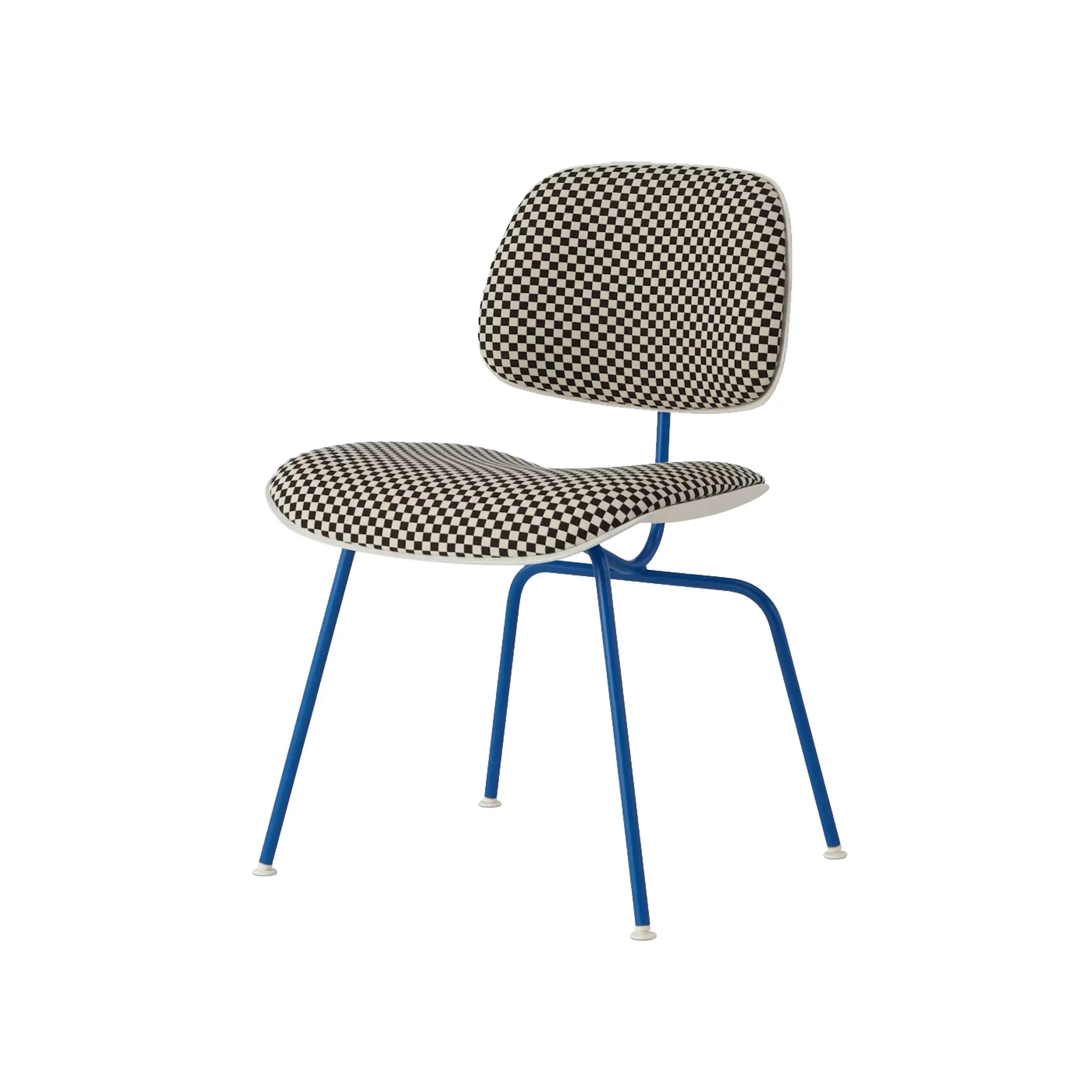 Eames® 塑料模压餐椅，金属底座 - 带软垫