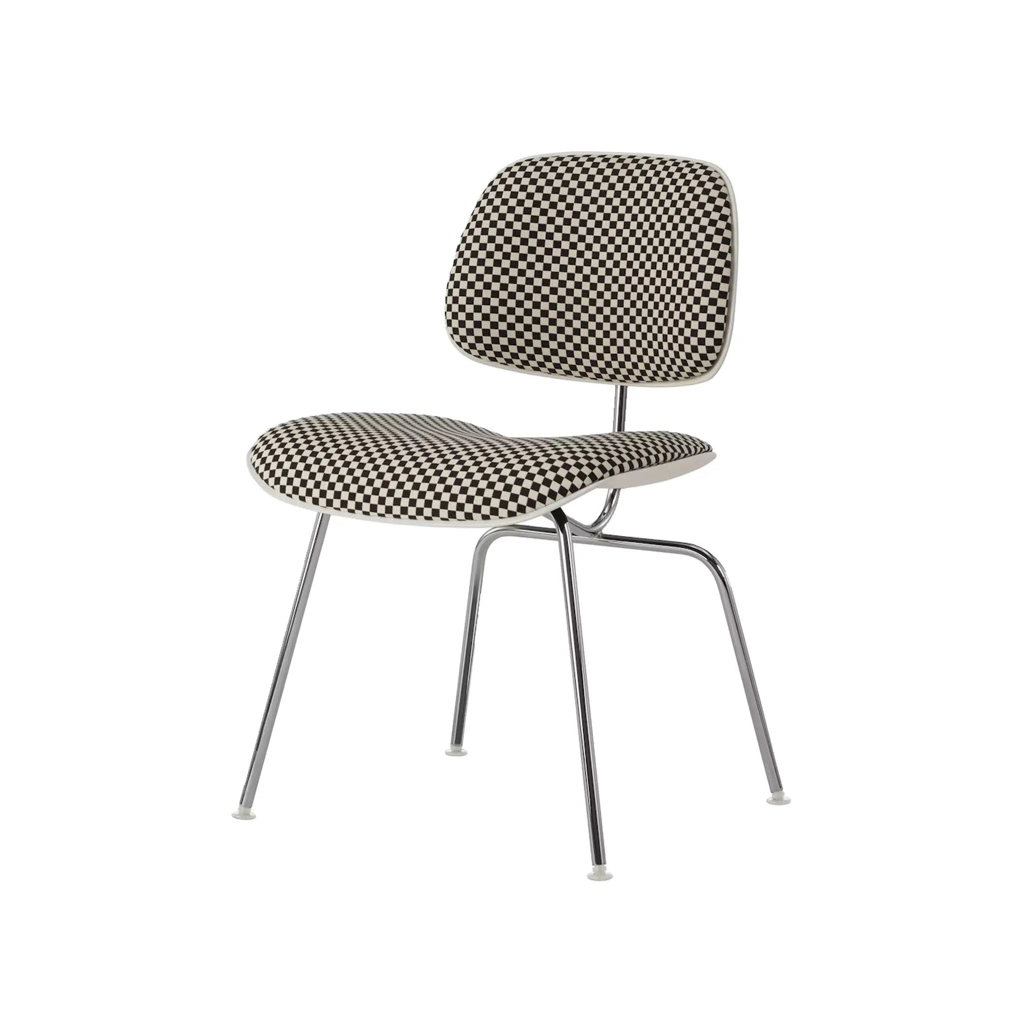 Eames® 塑料模压餐椅，金属底座 - 带软垫