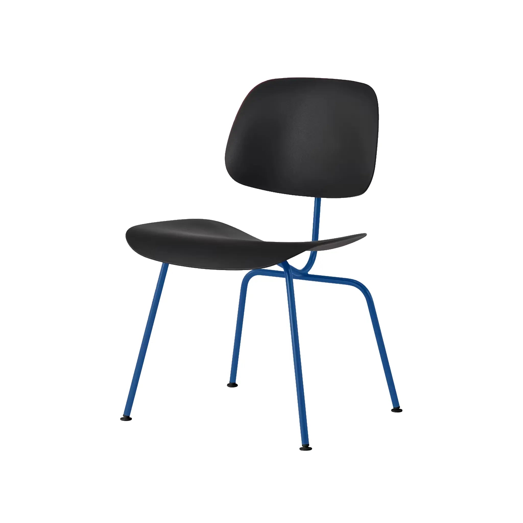 Eames® 塑料模压餐椅，带金属底座