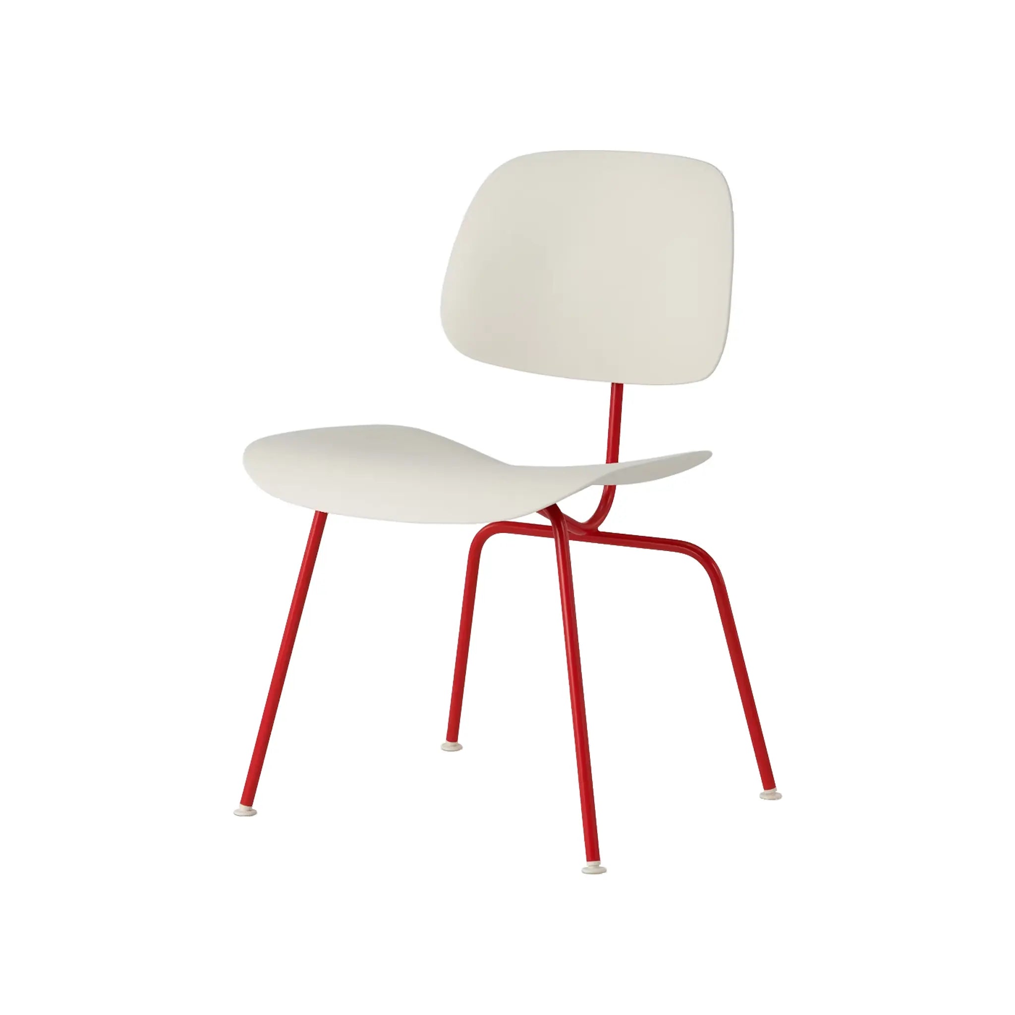 Eames® 塑料模压餐椅，带金属底座