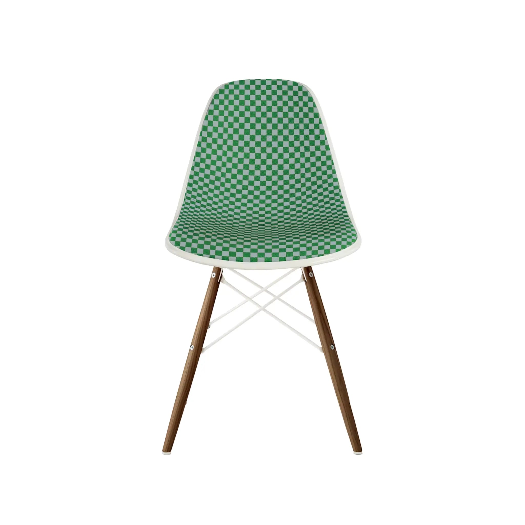 Eames® Molded Plastic Side Chair, Walnut Dowel Base - Upholstered