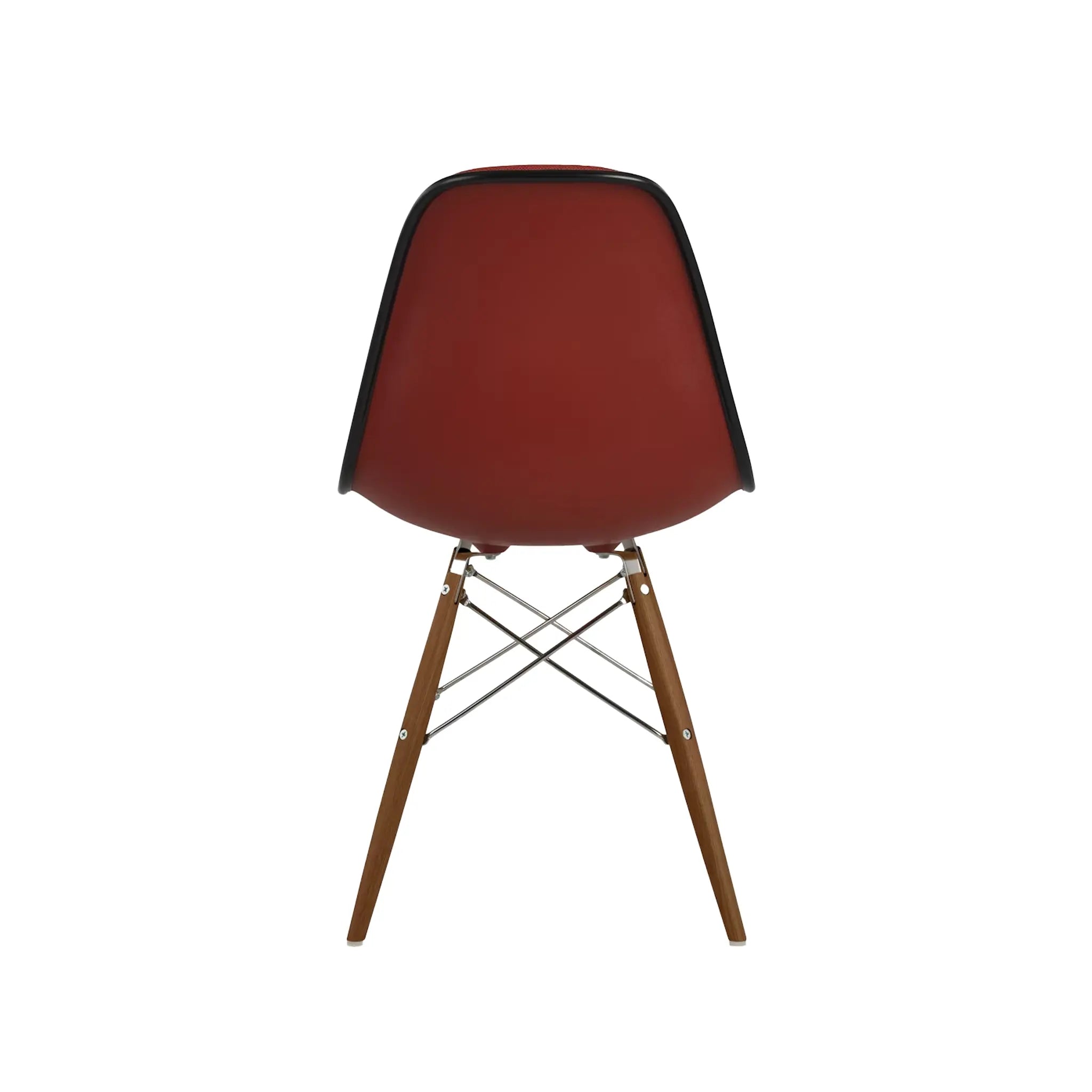 Eames® Molded Plastic Side Chair, Walnut Dowel Base - Upholstered