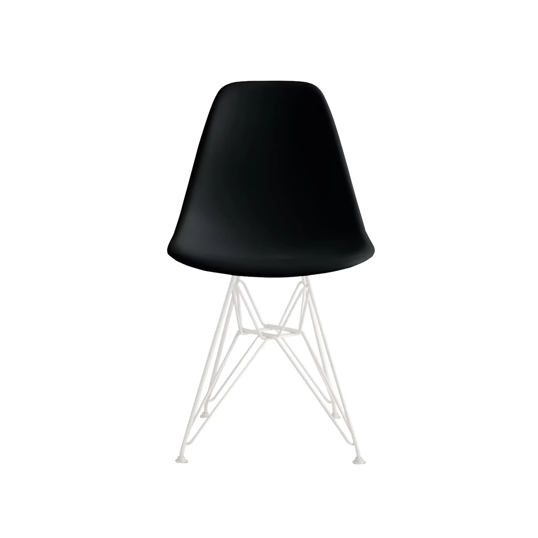 Eames® 模压塑料边椅，金属丝底座