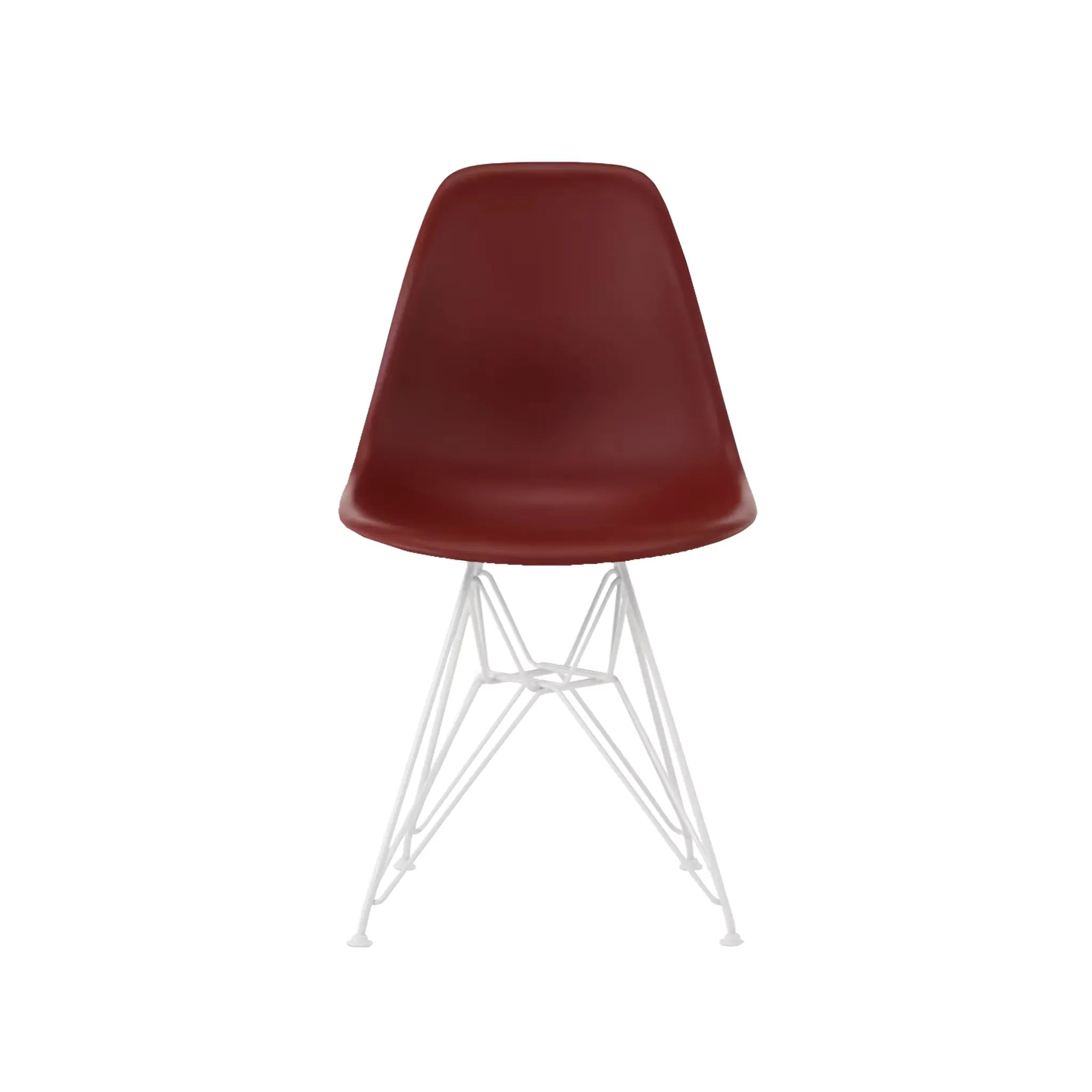 Eames® 模压塑料边椅，金属丝底座