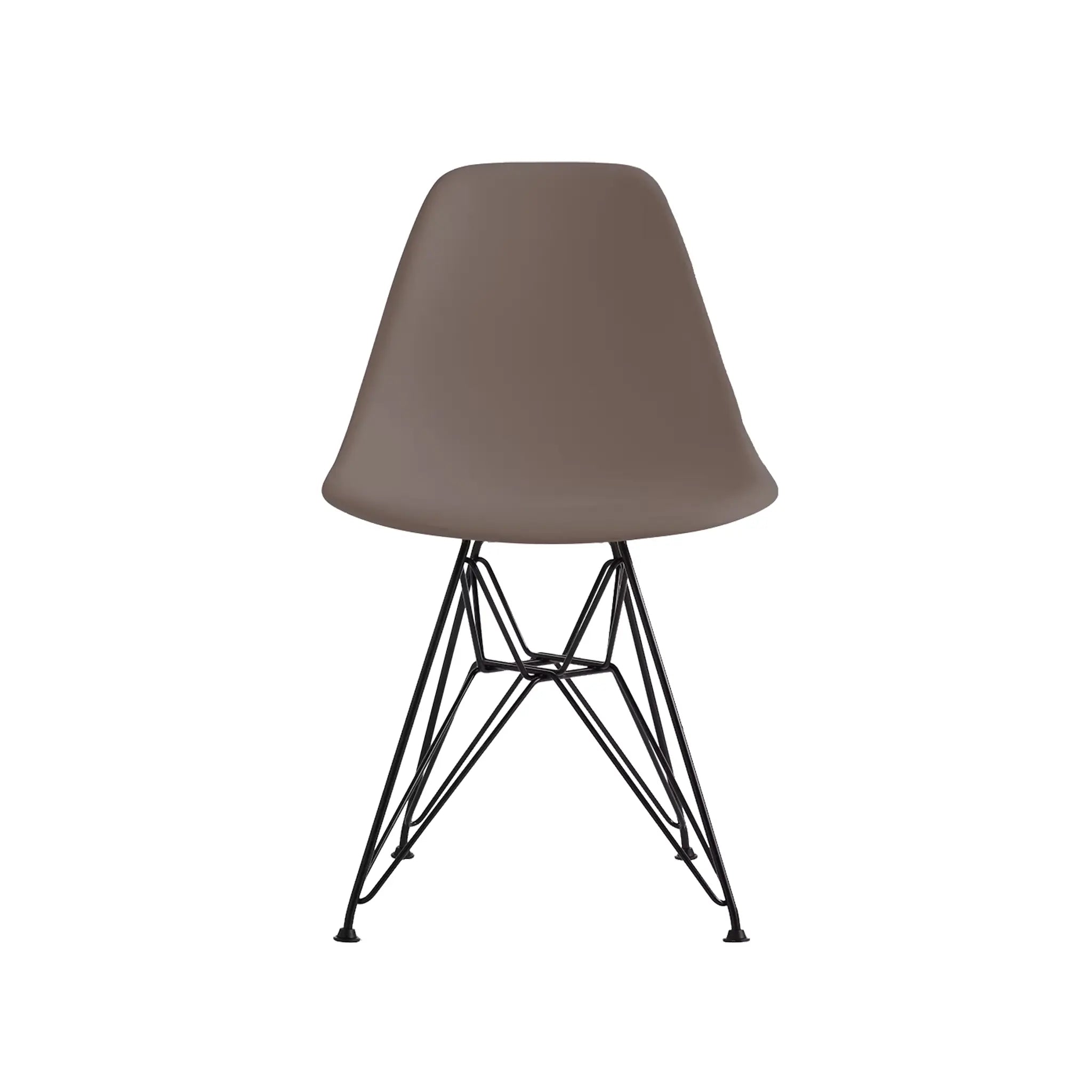 Eames® 模压塑料边椅，金属丝底座