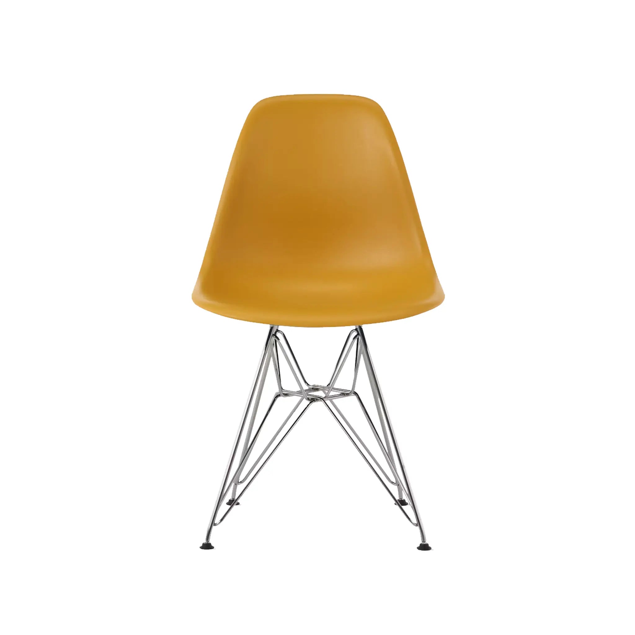 Eames® 模压塑料边椅，金属丝底座