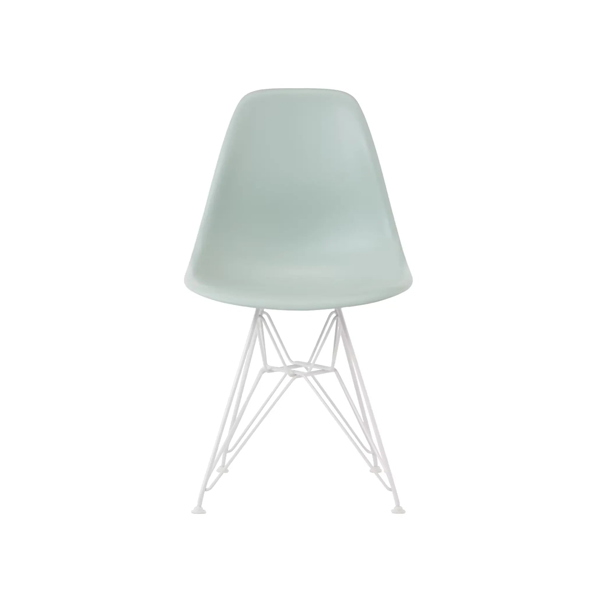 Eames® 模压塑料边椅，金属丝底座