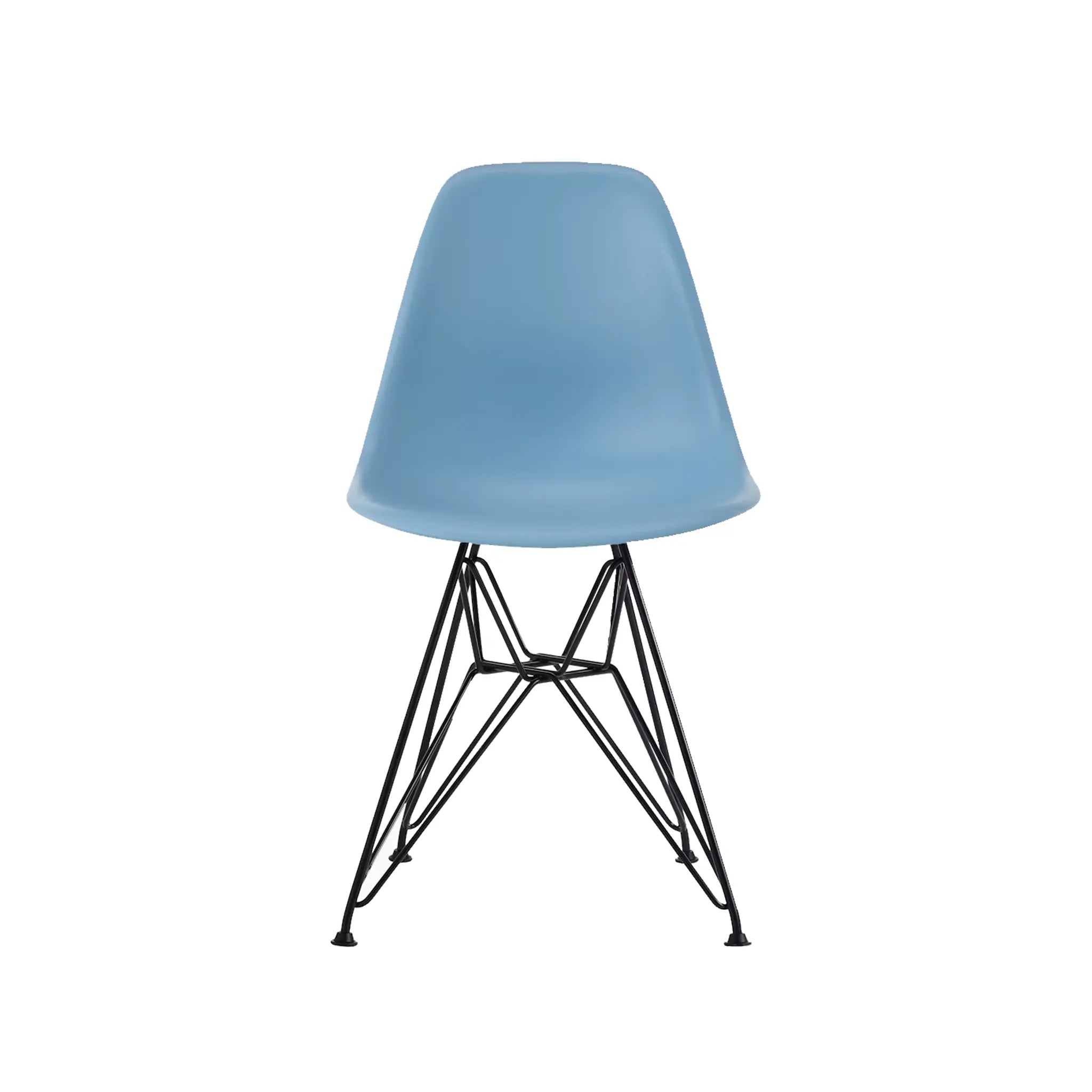 Eames® 模压塑料边椅，金属丝底座