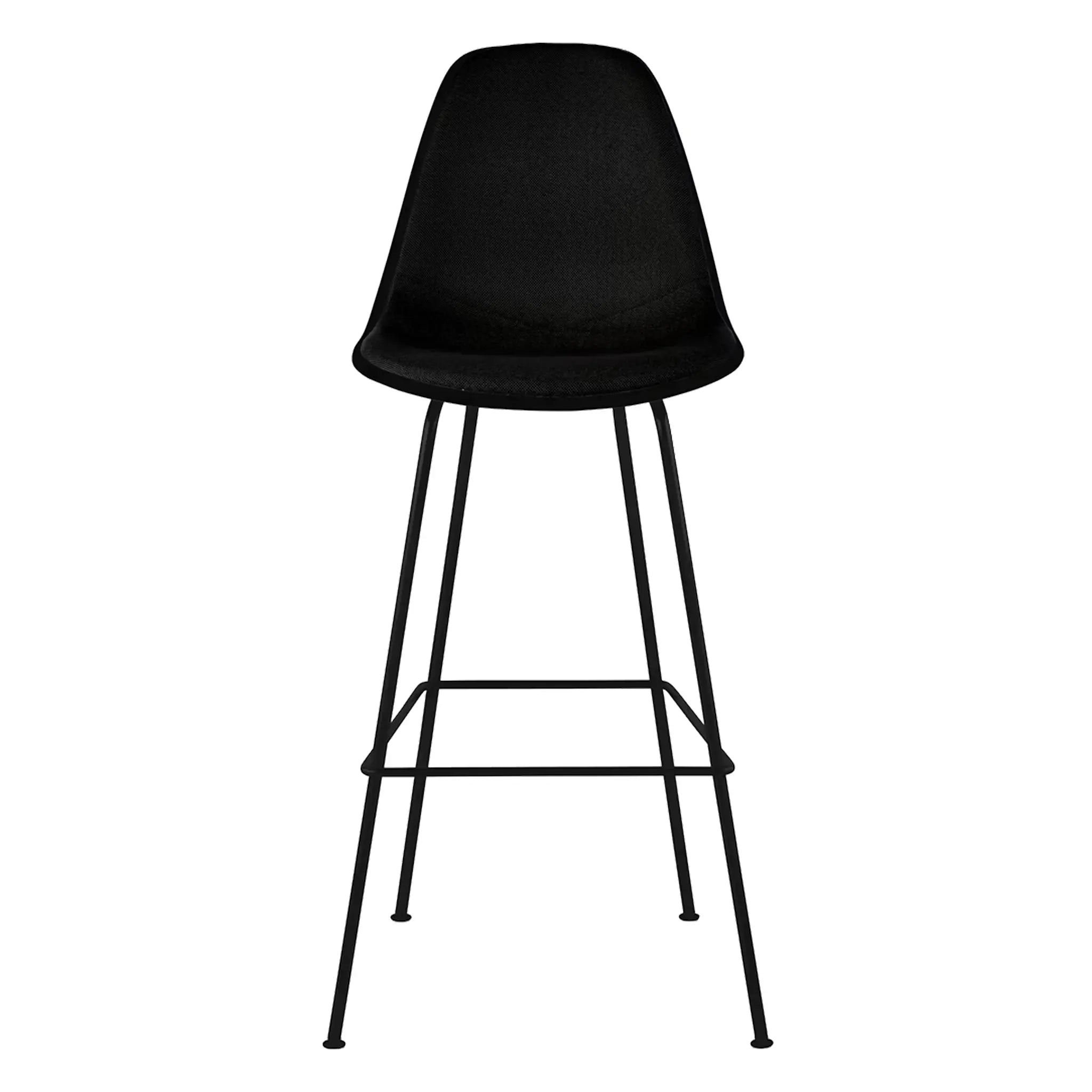 Eames® Molded Plastic Stool, Bar Height - Upholstered
