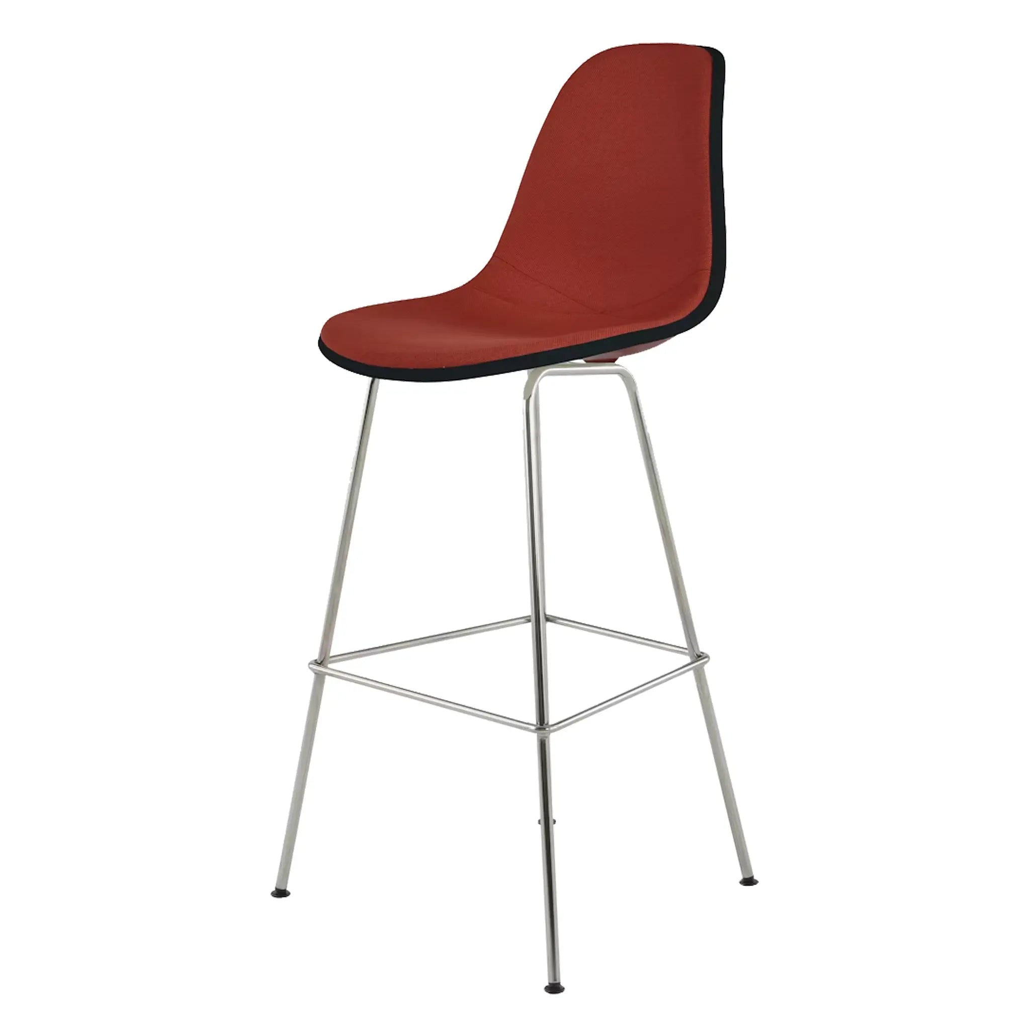 Eames® Molded Plastic Stool, Bar Height - Upholstered
