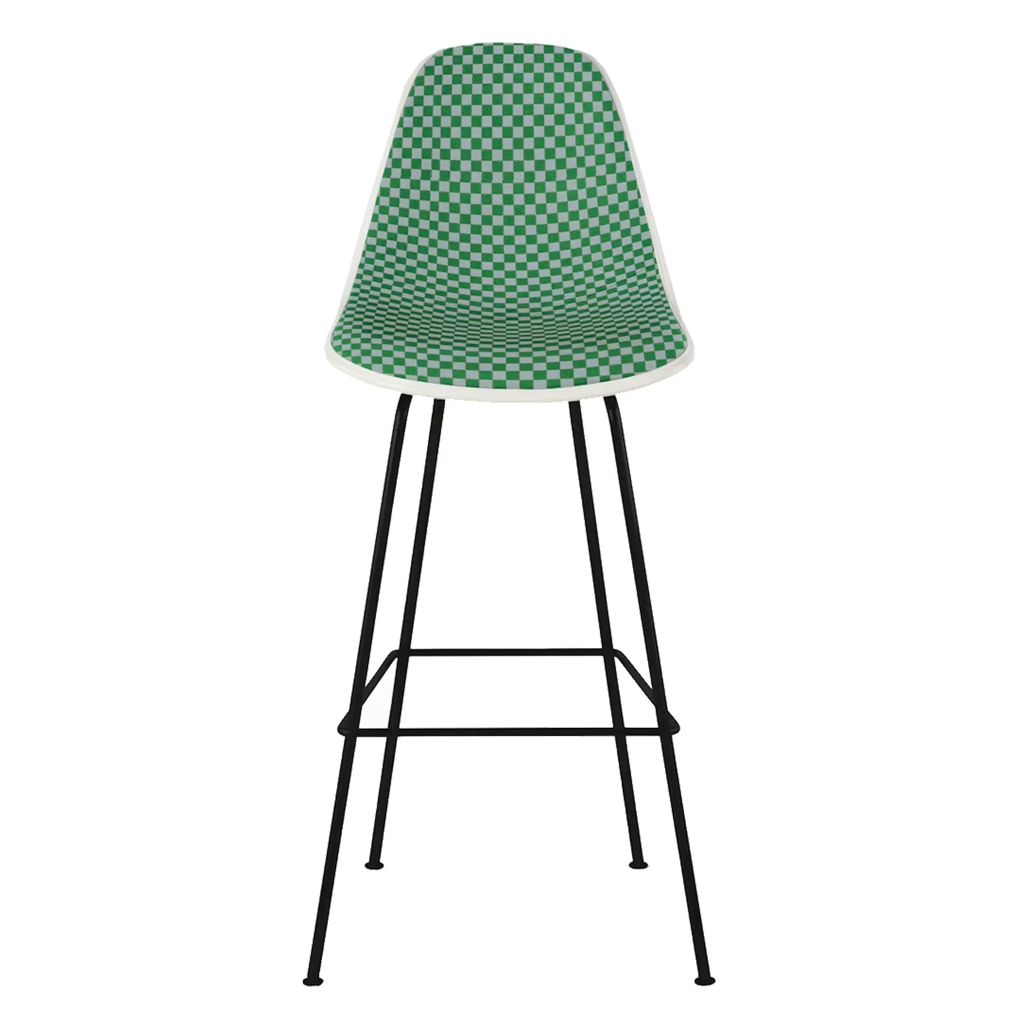 Eames® Molded Plastic Stool, Bar Height - Upholstered
