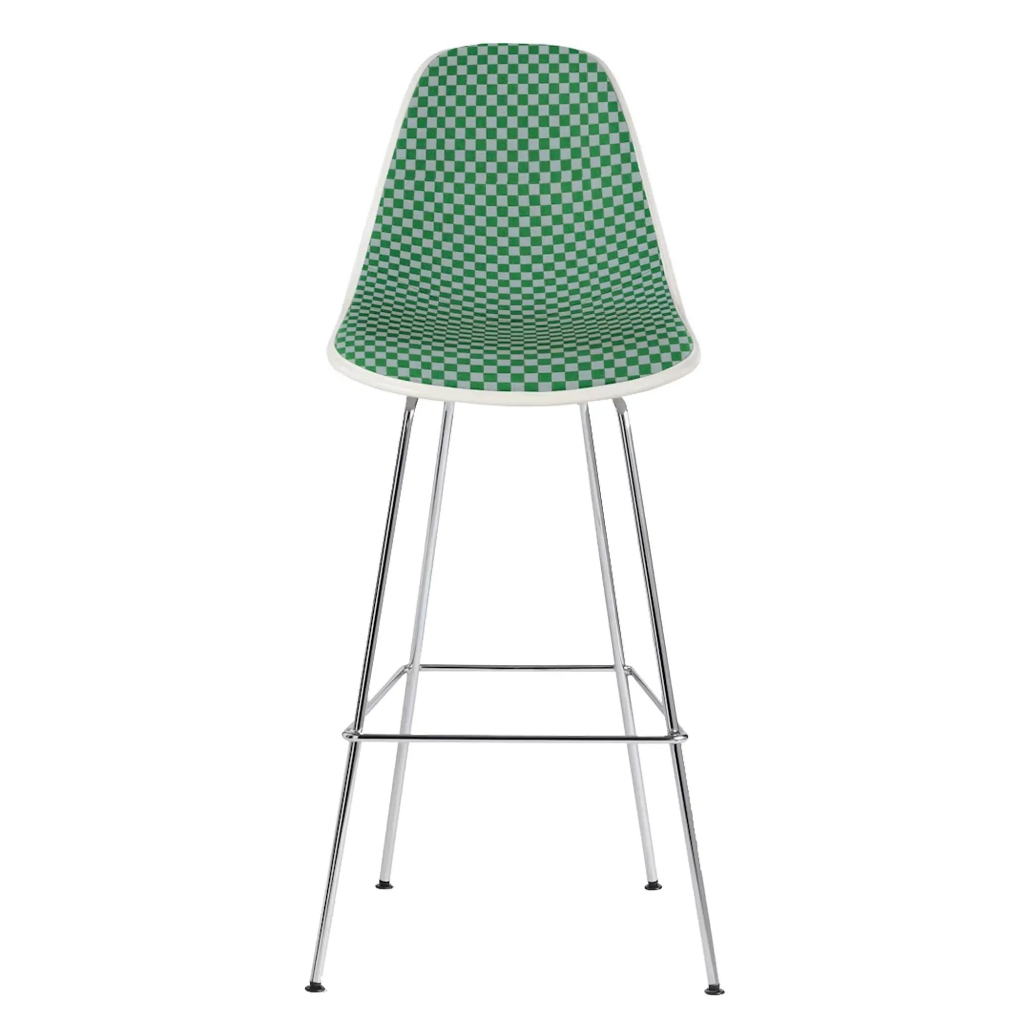 Eames® Molded Plastic Stool, Bar Height - Upholstered