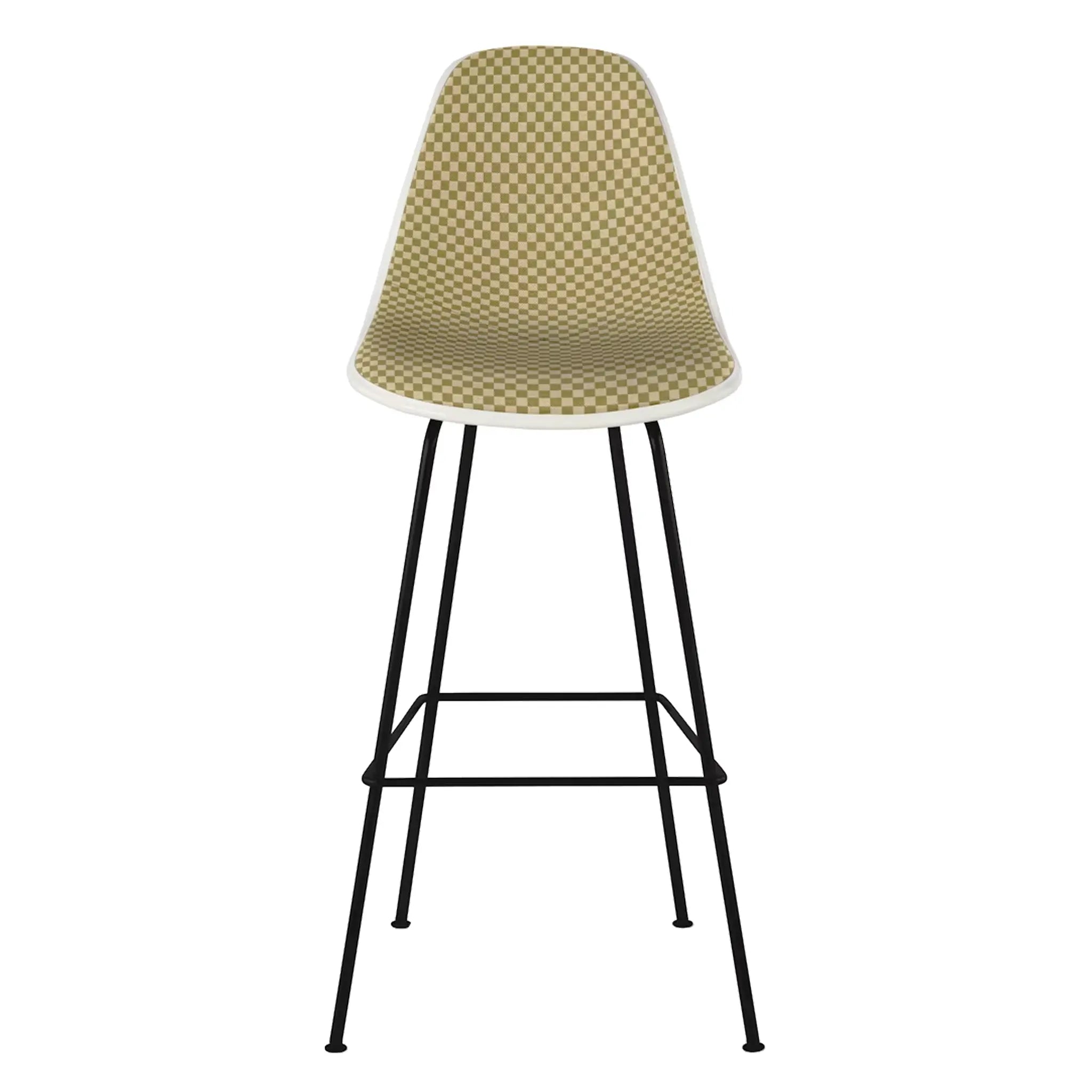 Eames® Molded Plastic Stool, Bar Height - Upholstered