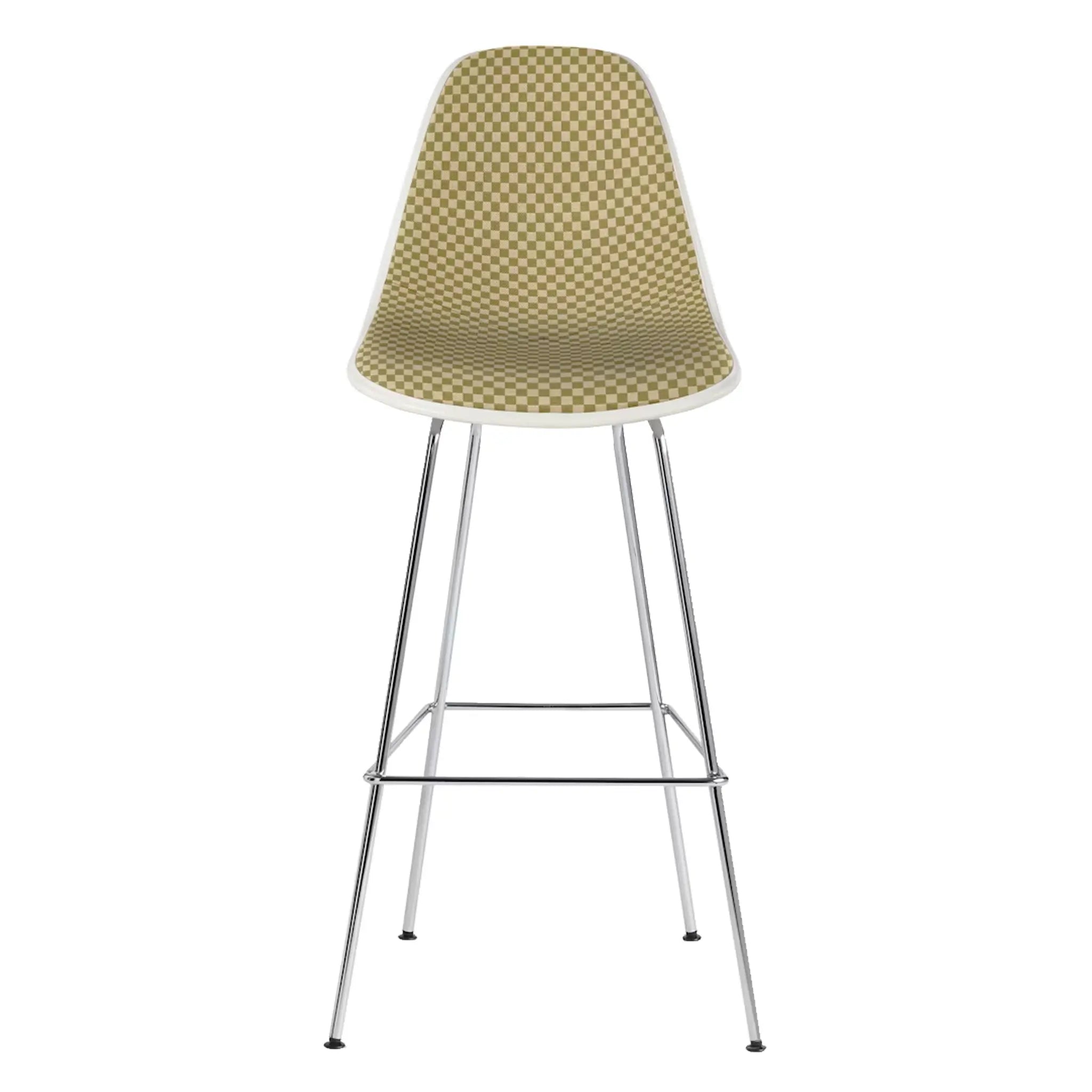 Eames® Molded Plastic Stool, Bar Height - Upholstered