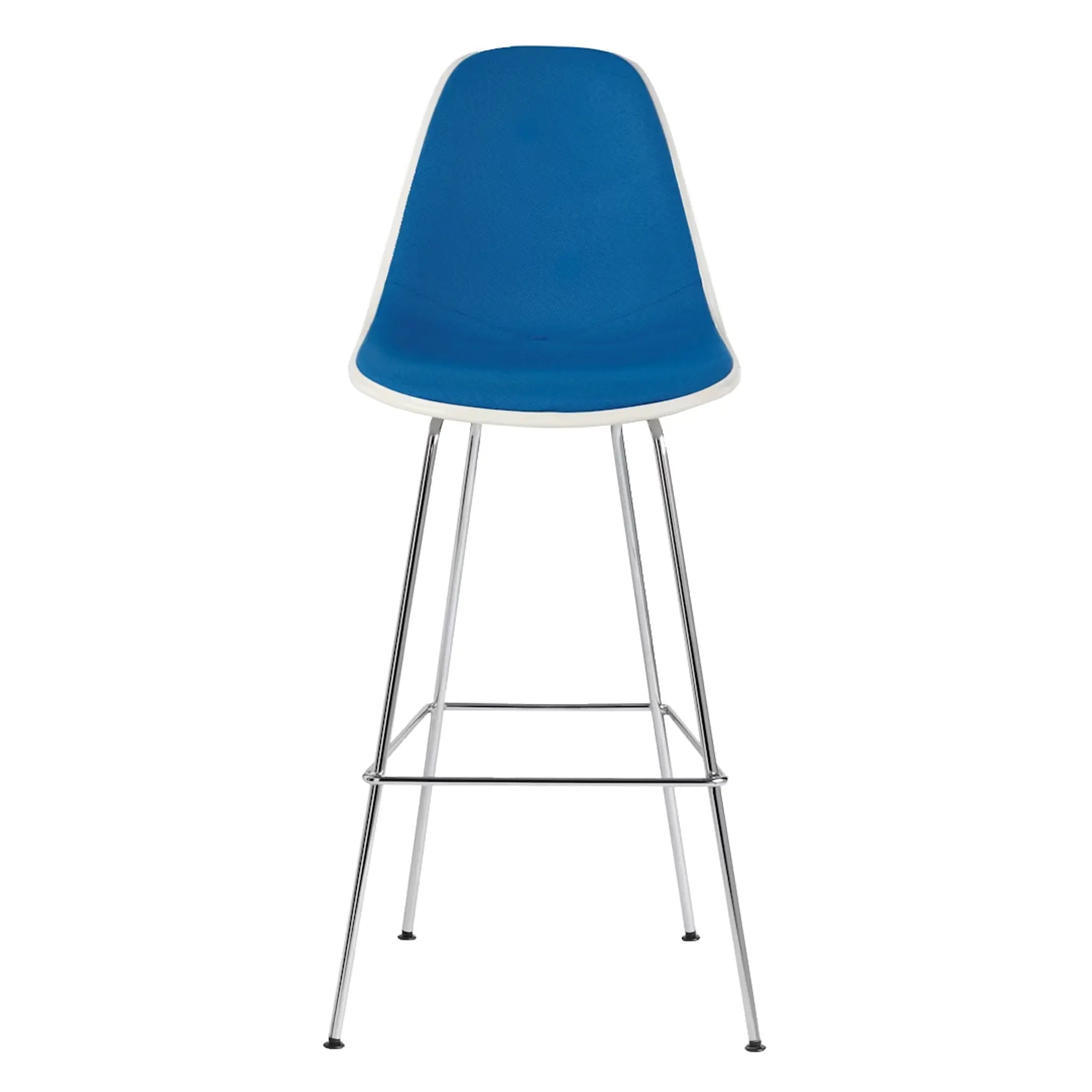 Eames® Molded Plastic Stool, Bar Height - Upholstered
