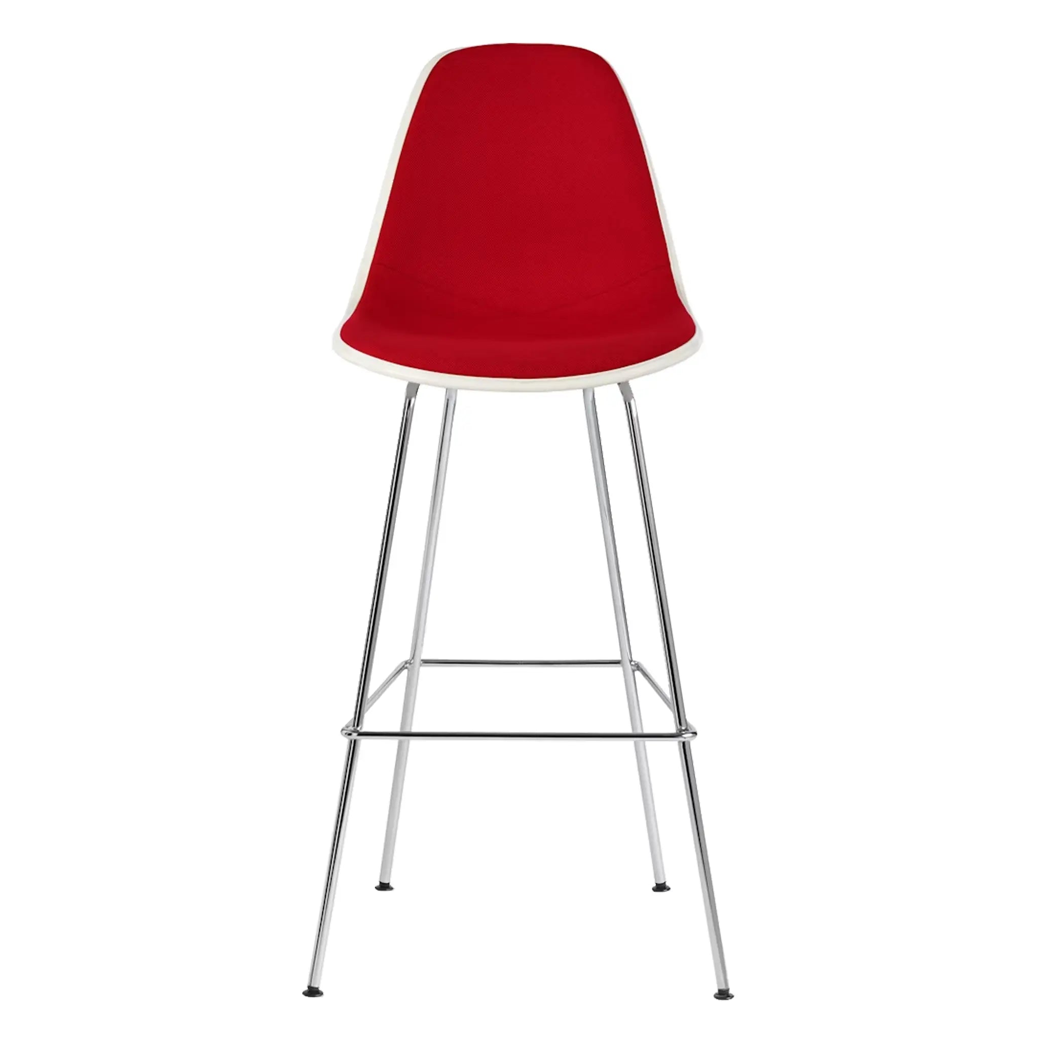 Eames® Molded Plastic Stool, Bar Height - Upholstered