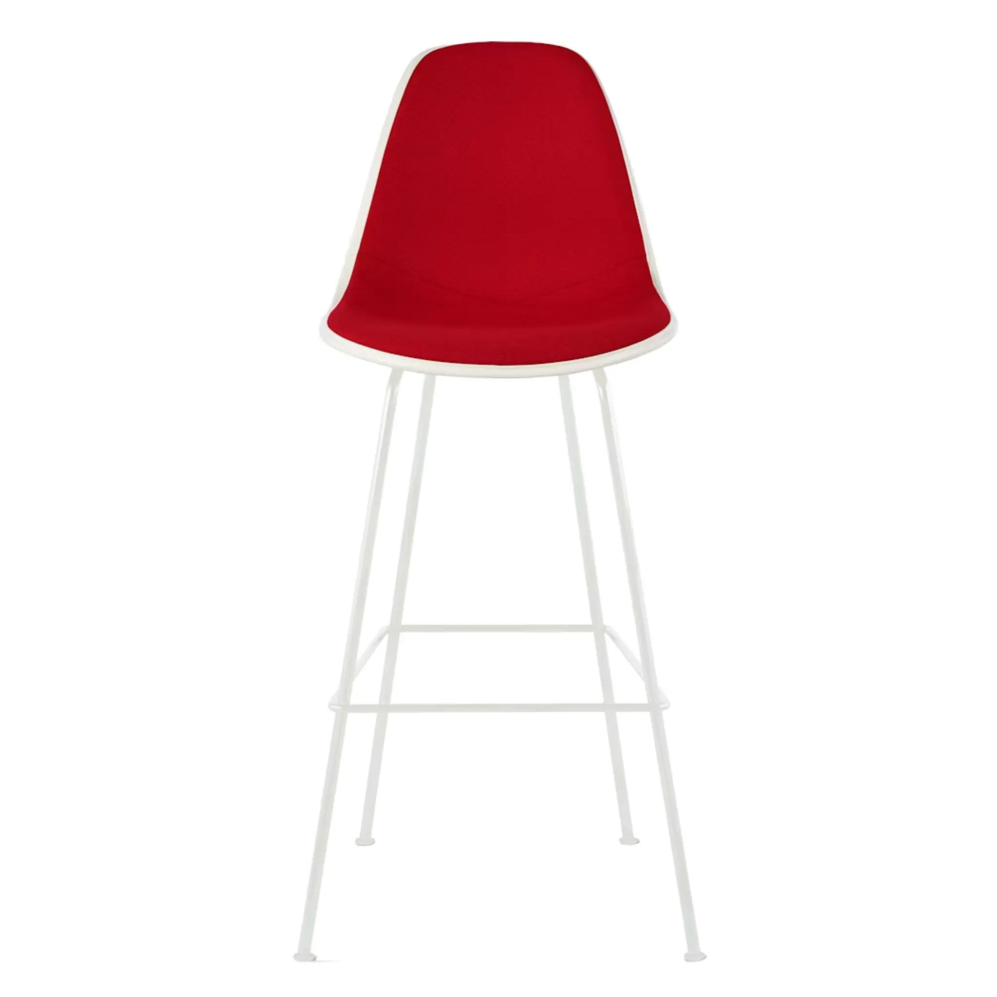 Eames® Molded Plastic Stool, Bar Height - Upholstered