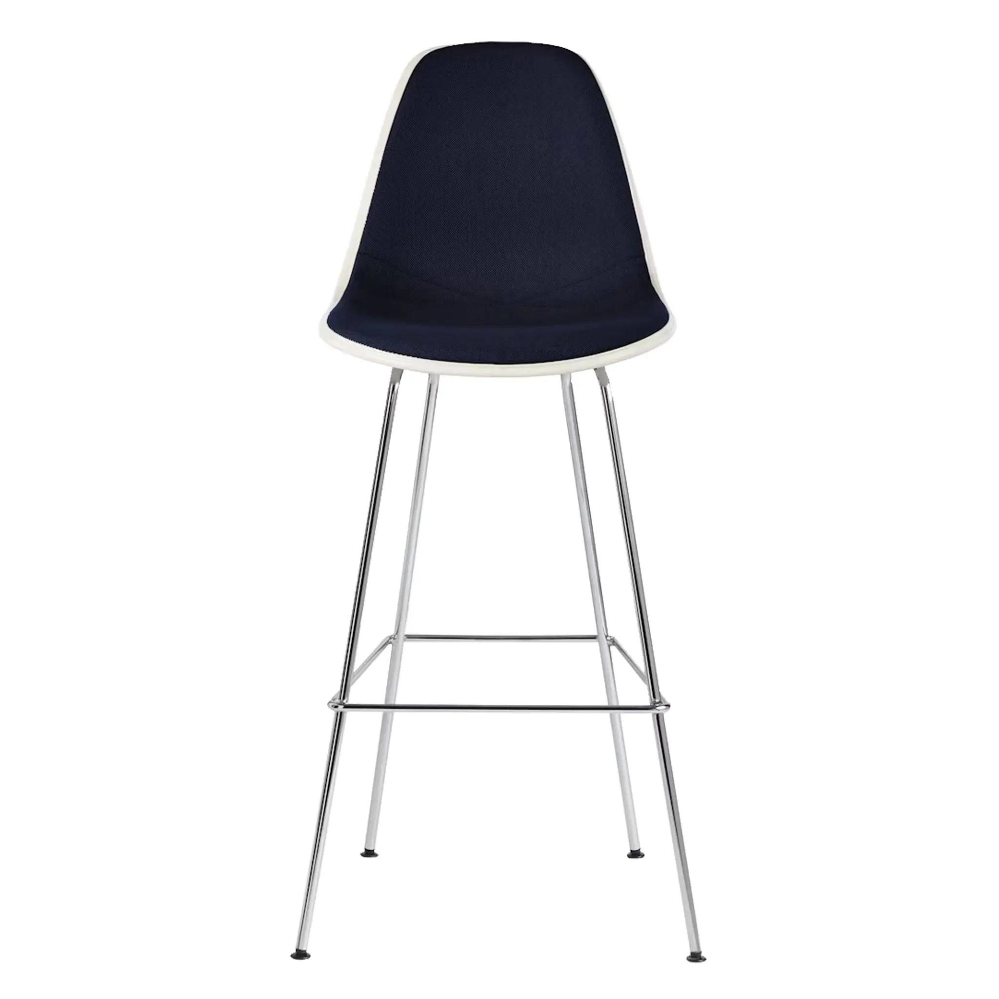 Eames® Molded Plastic Stool, Bar Height - Upholstered