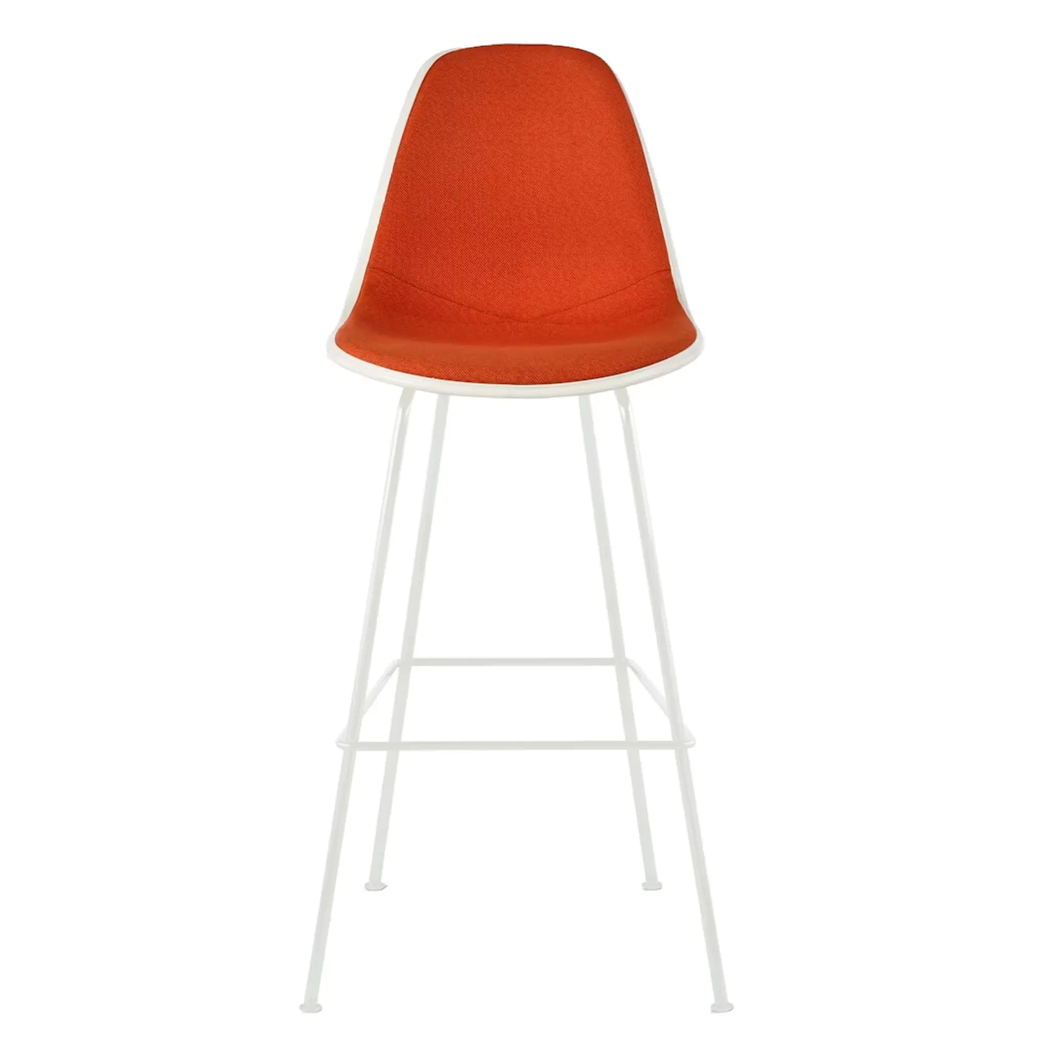 Eames® Molded Plastic Stool, Bar Height - Upholstered