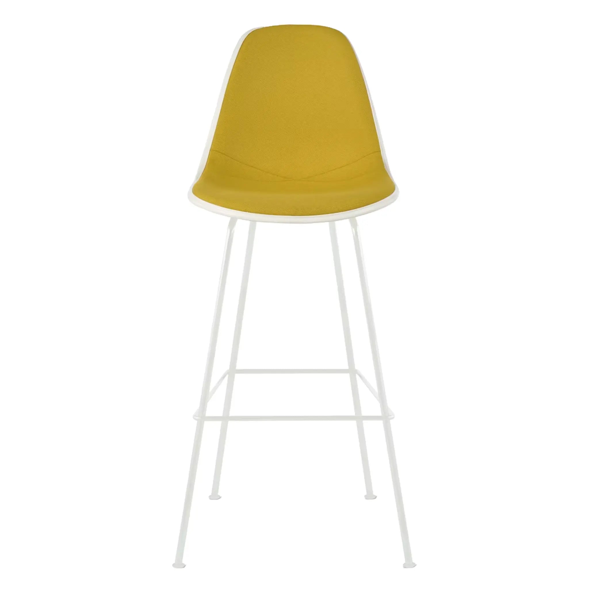 Eames® Molded Plastic Stool, Bar Height - Upholstered