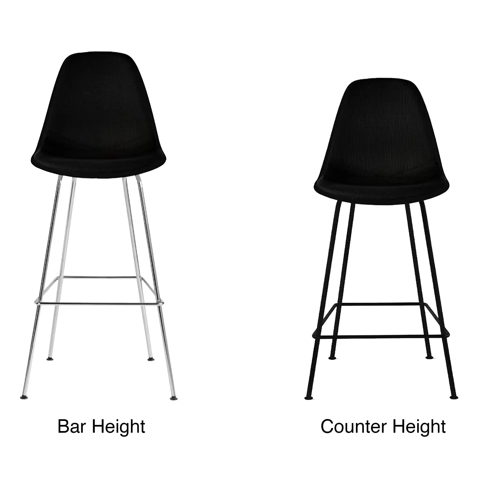 Eames® Molded Plastic Stool, Bar Height - Upholstered