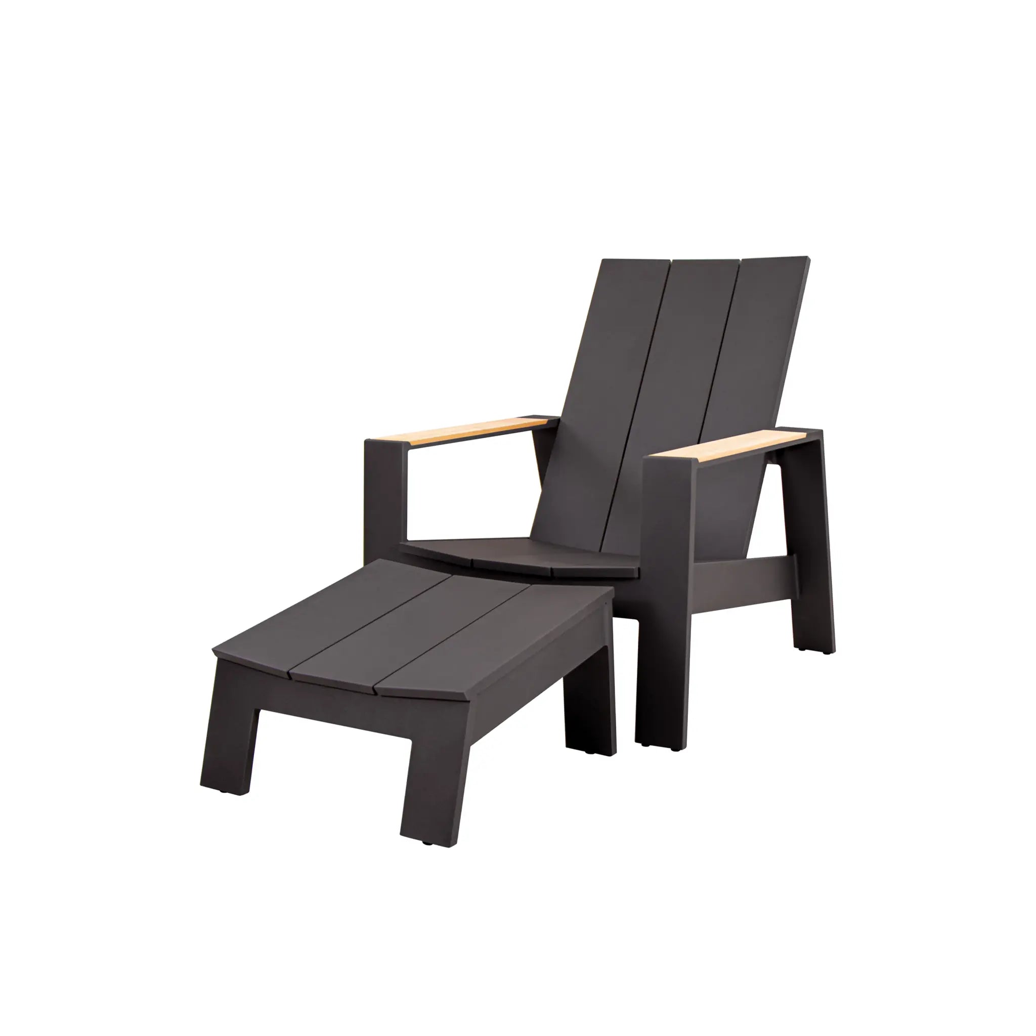 Marlo Alu Adirondack 休闲椅和带垫脚凳