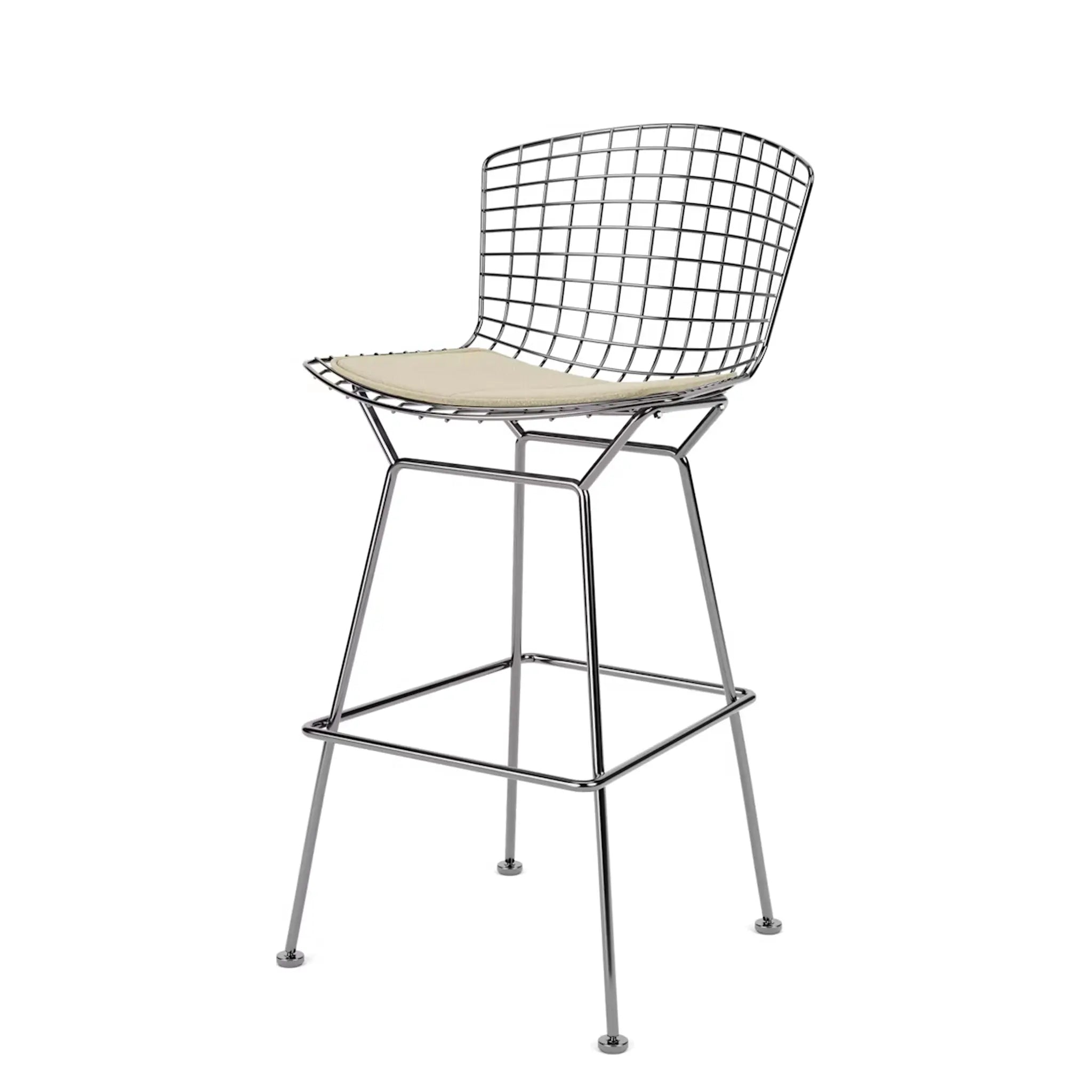 Bertoia 凳子，柜台高度 - 织物座垫