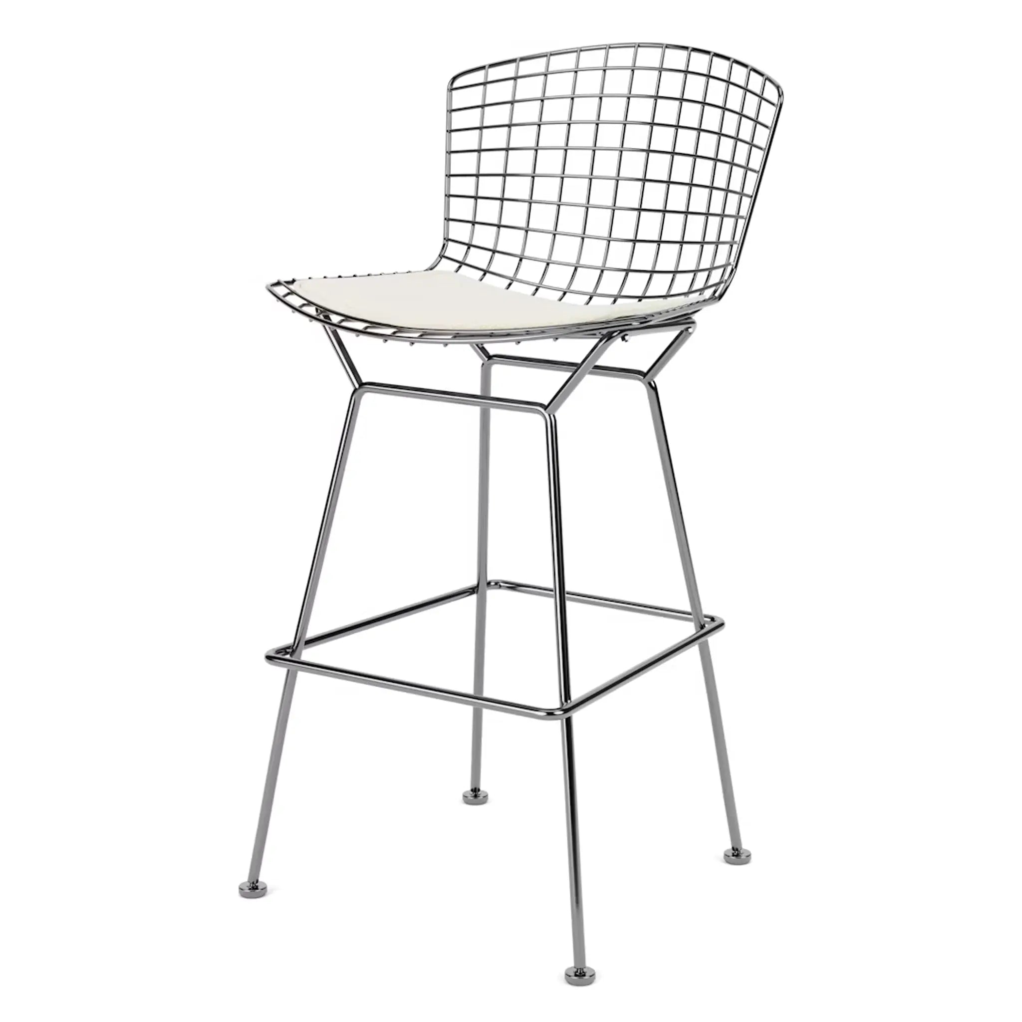 Bertoia 凳子，吧台高度 - 布艺座垫