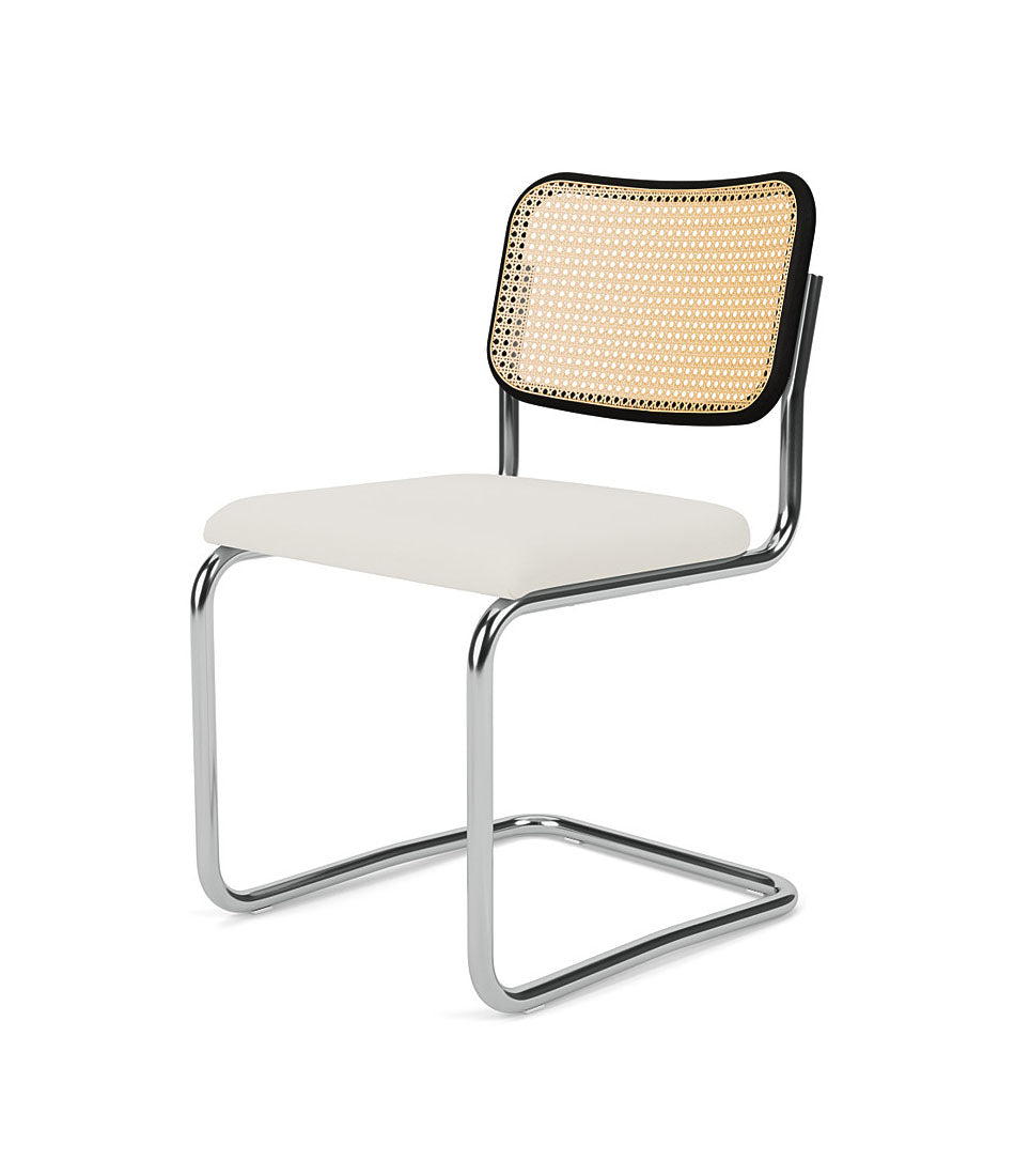 Cesca Chair - Armless with Upholstered Seat & Cane Back