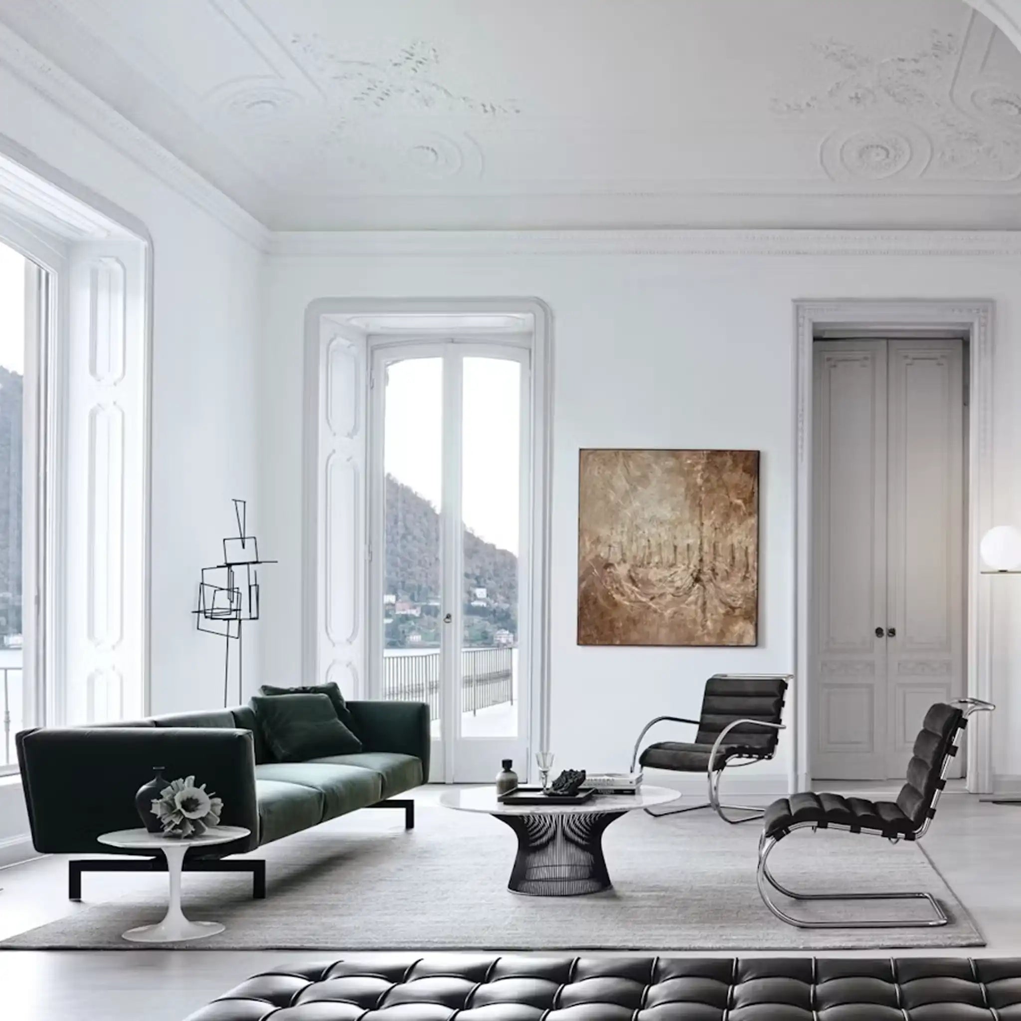 Platner 抛光镍咖啡桌 36" - 42"