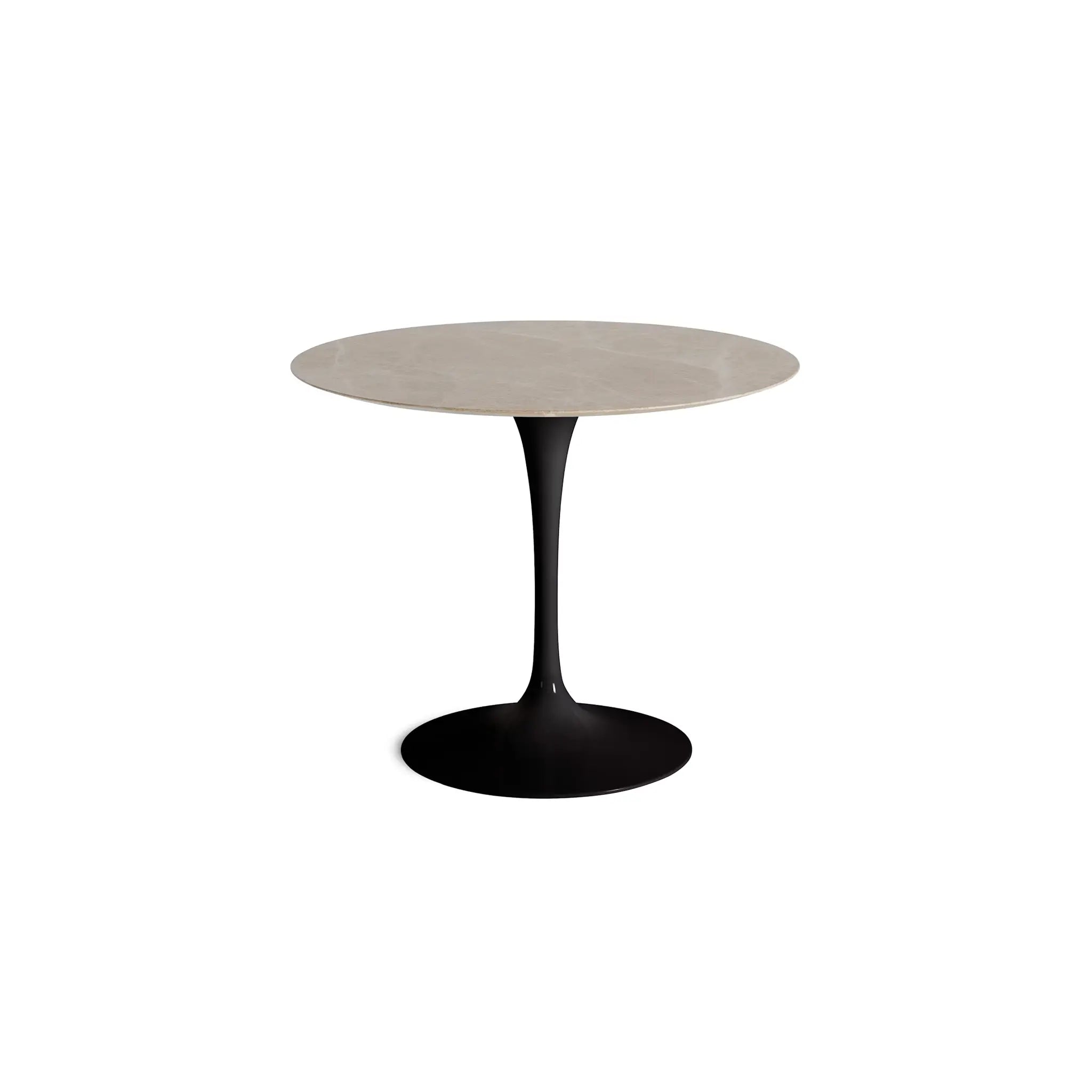 Saarinen 圆形餐桌 - 卡拉拉大理石/白色底座 35" - 60"