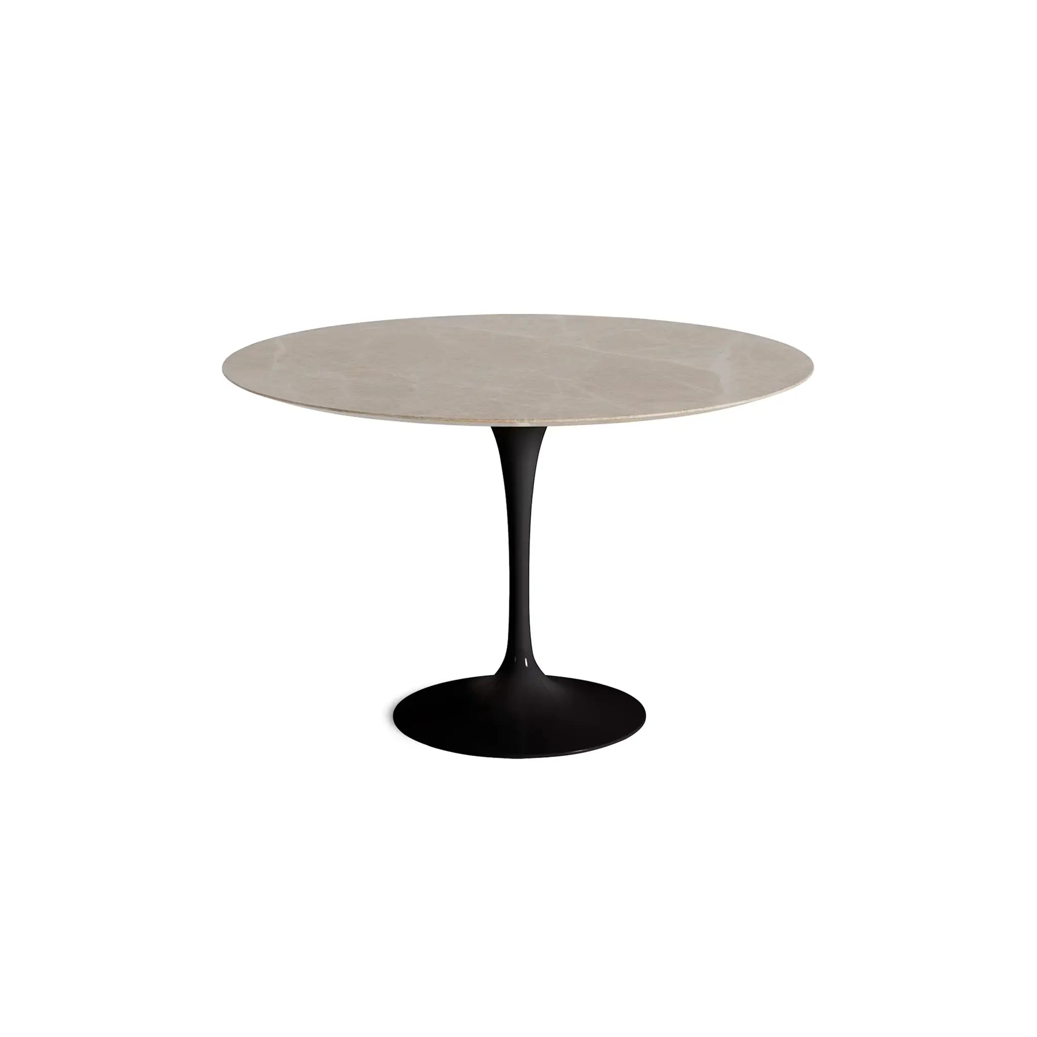 Saarinen 圆形餐桌 - 卡拉拉大理石/白色底座 35" - 60"