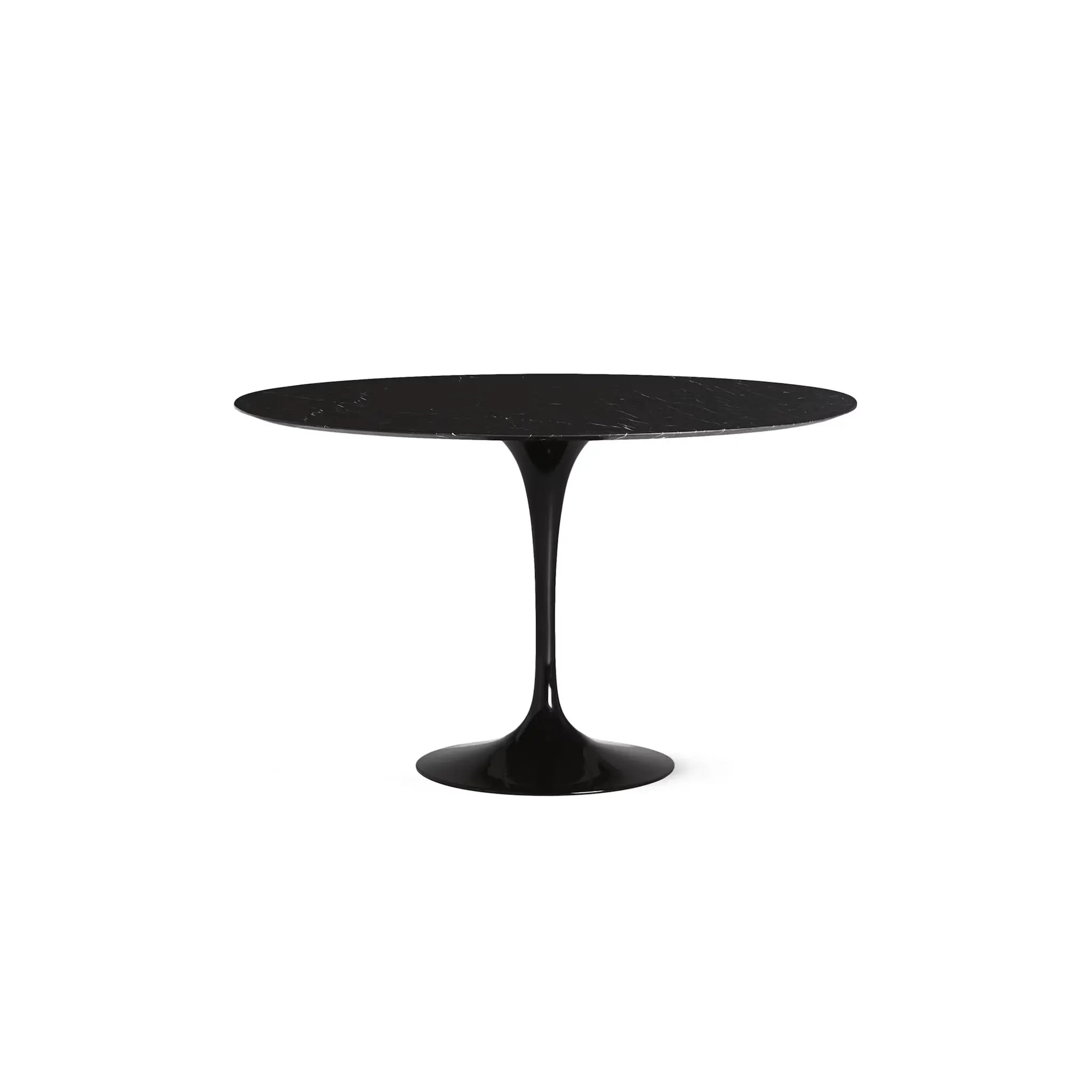 Saarinen 圆形餐桌 - 卡拉拉大理石/白色底座 35" - 60"