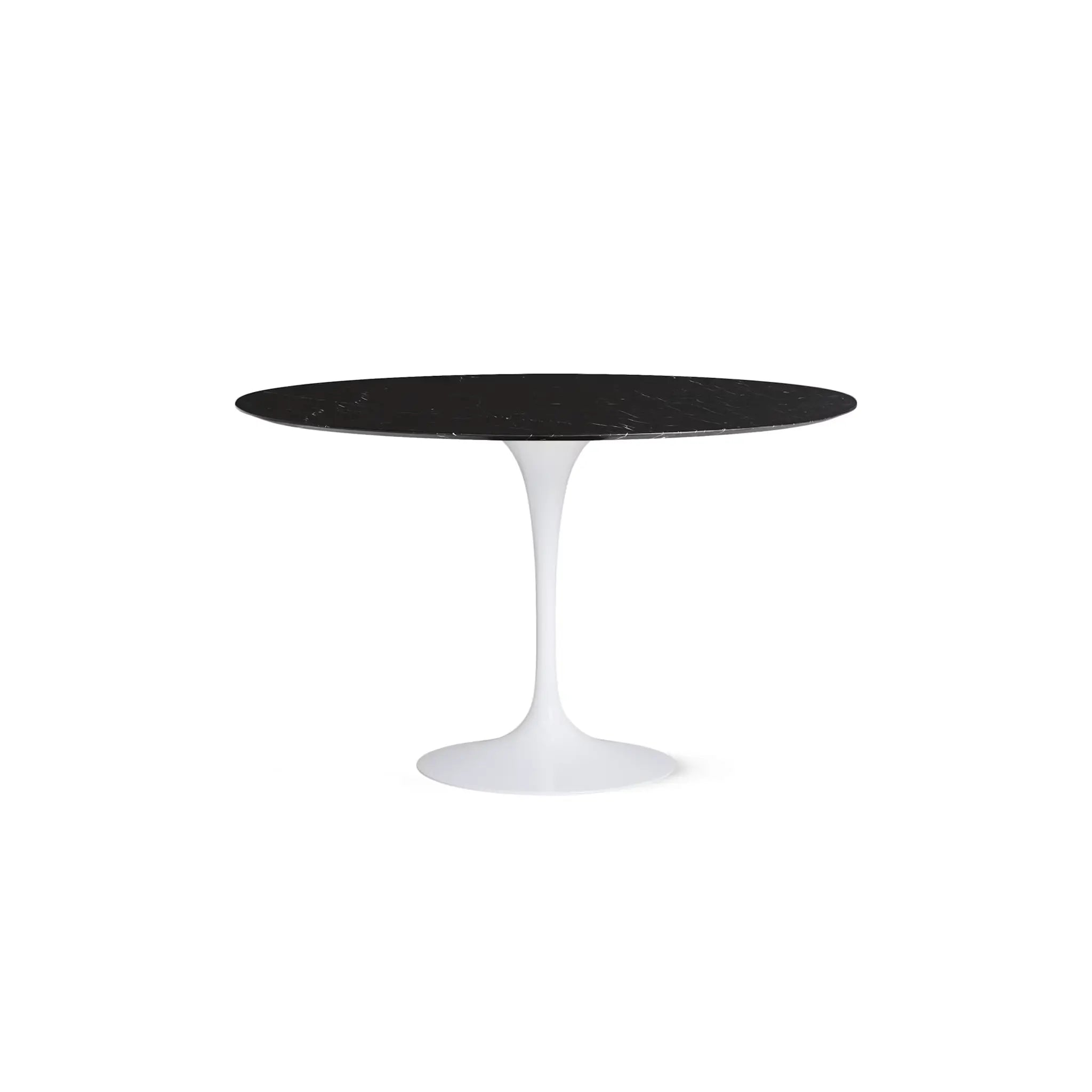 Saarinen 圆形餐桌 - 卡拉拉大理石/白色底座 35" - 60"