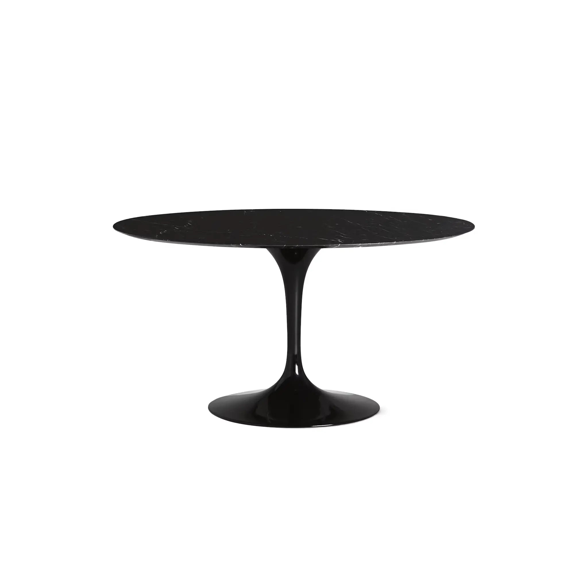 Saarinen 圆形餐桌 - 卡拉拉大理石/白色底座 35" - 60"